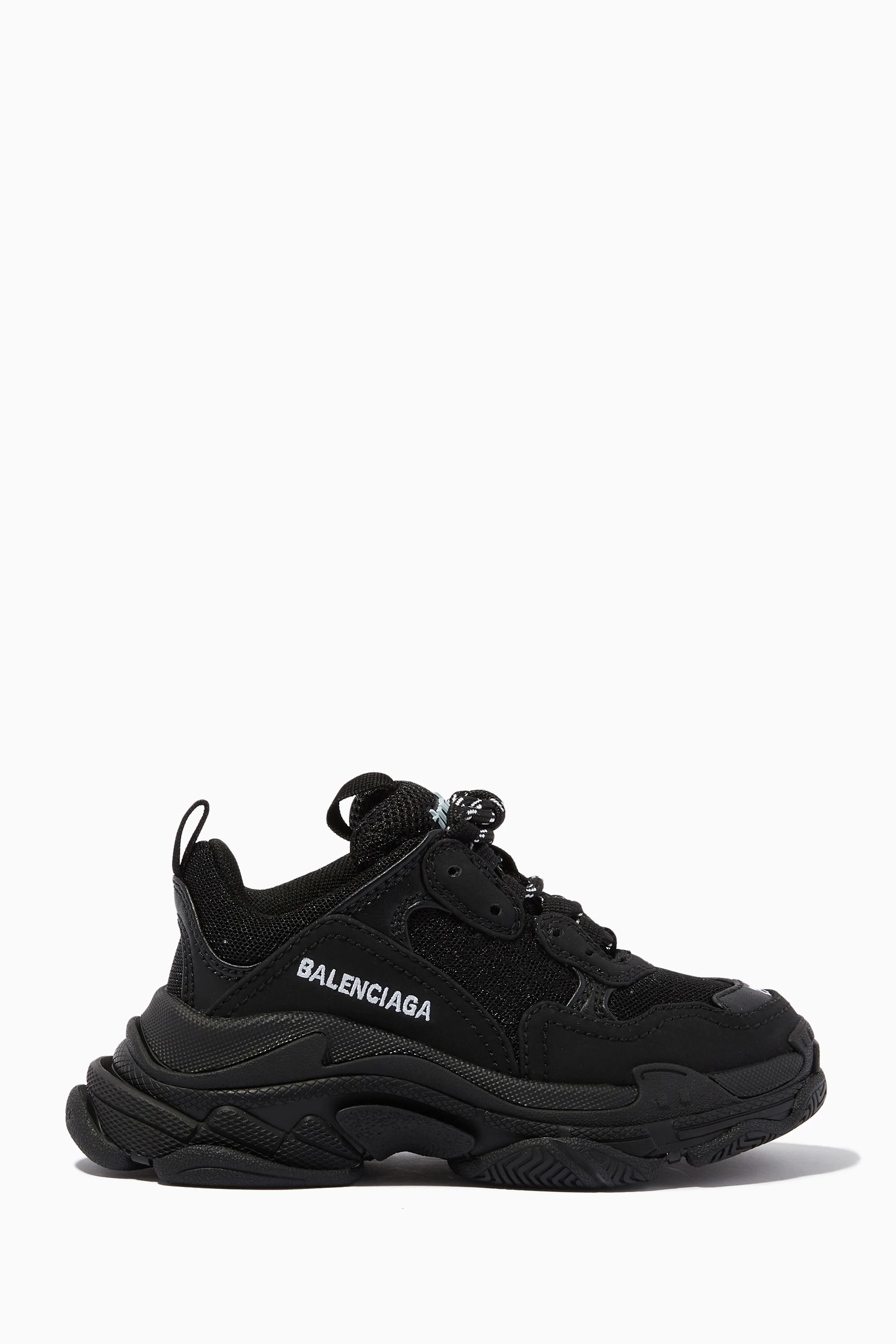 Buy Balenciaga Black Triple S Trainers in Double Foam Mesh for UNISEX in UAE Ounass