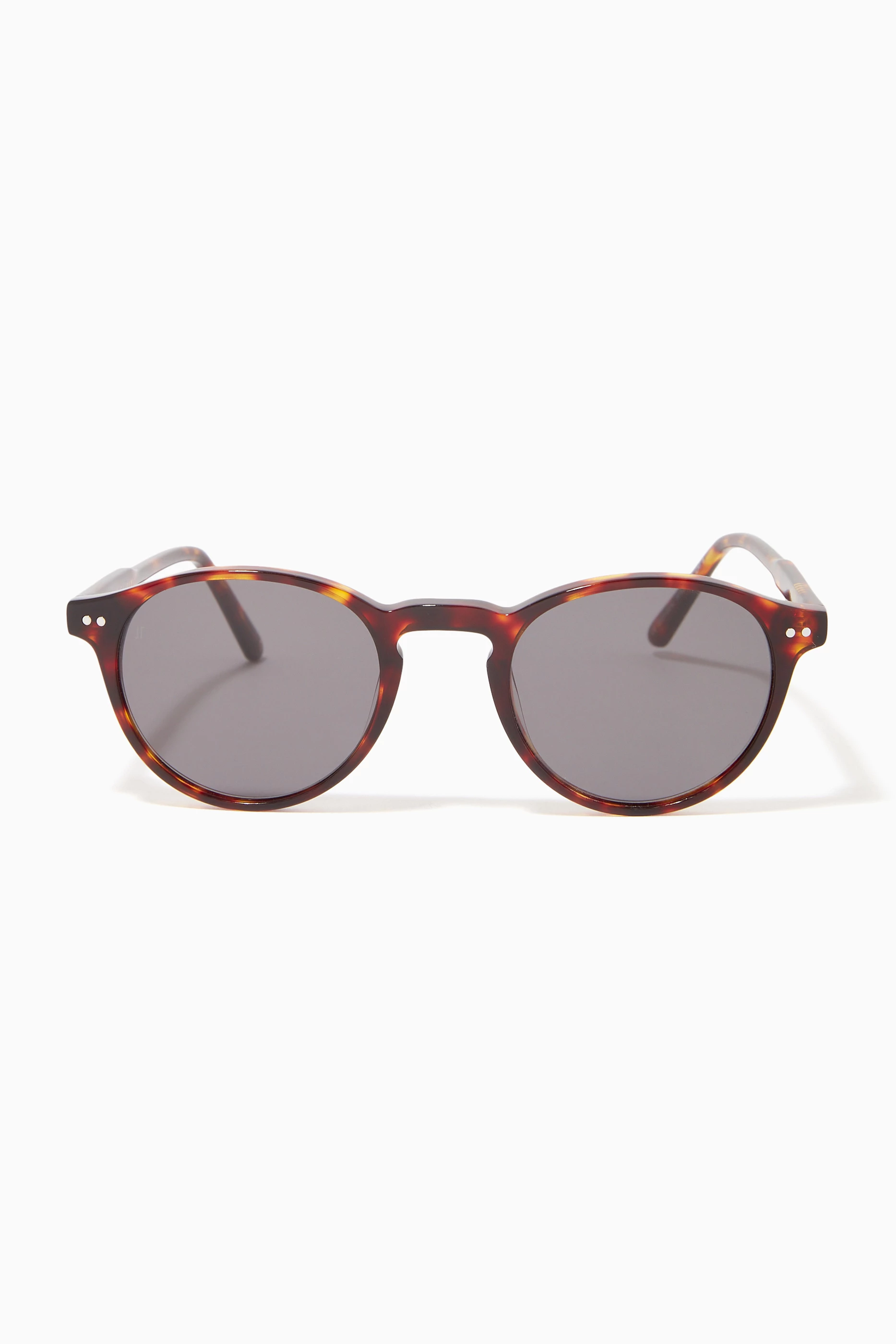 Round store tortoiseshell sunglasses