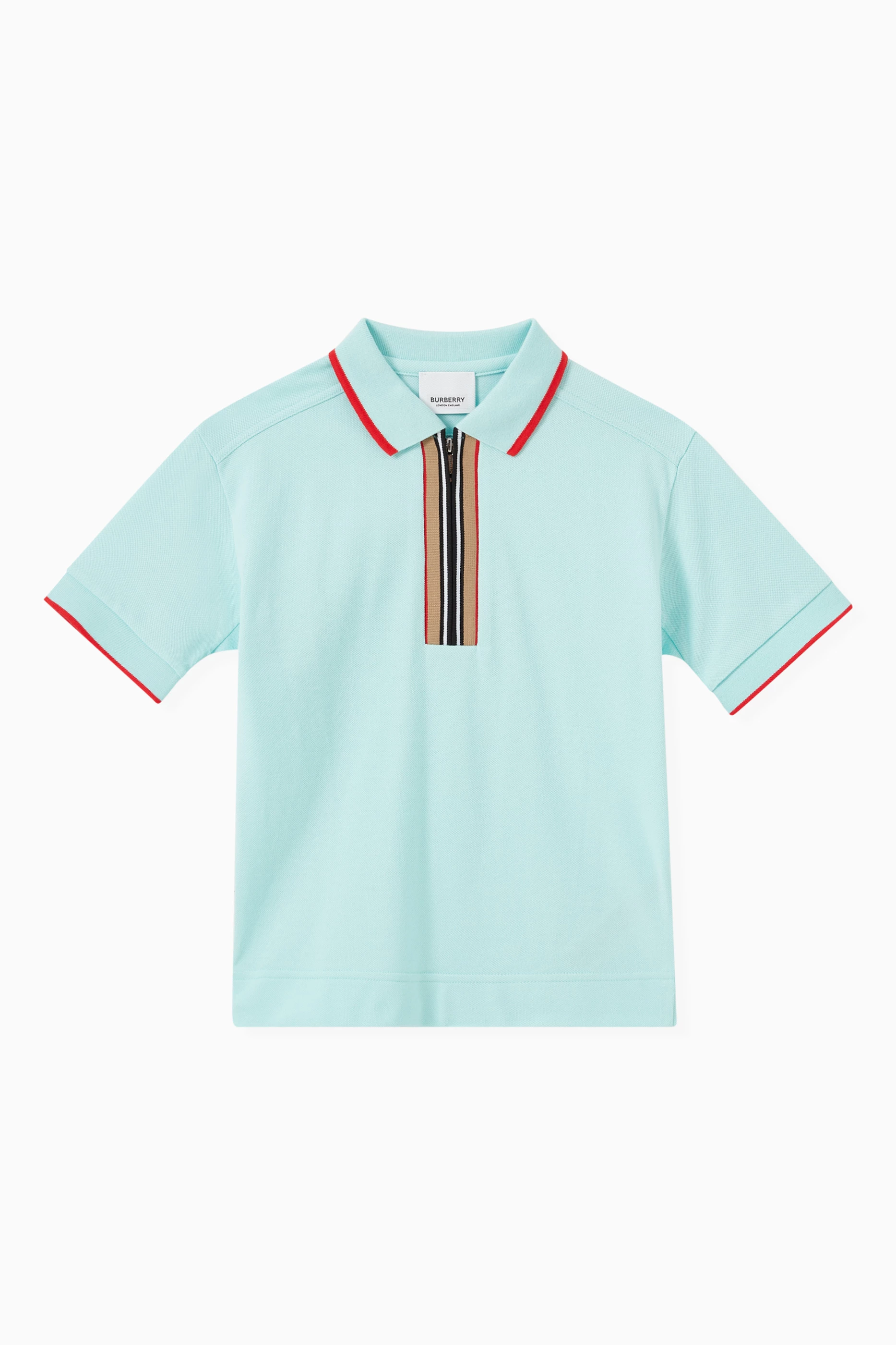 Burberry polo shirt kids blue clearance