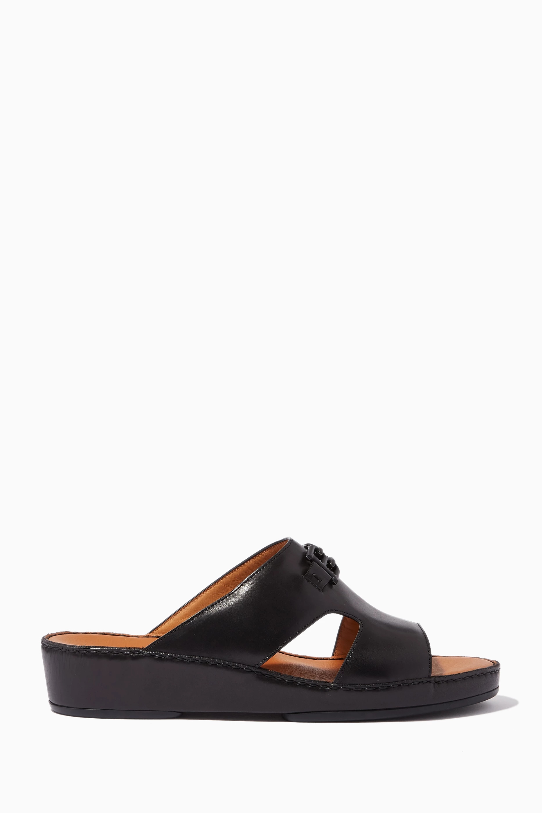 Buy Bally Black Harames Sandals in Leather for Men in UAE Ounass