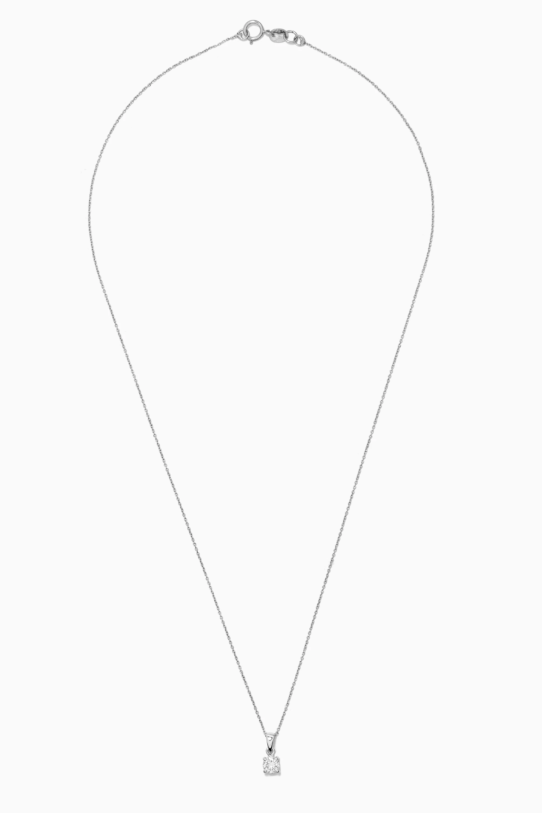 Buy Baby Fitaihi White Diamond Necklace in 18kt White Gold for