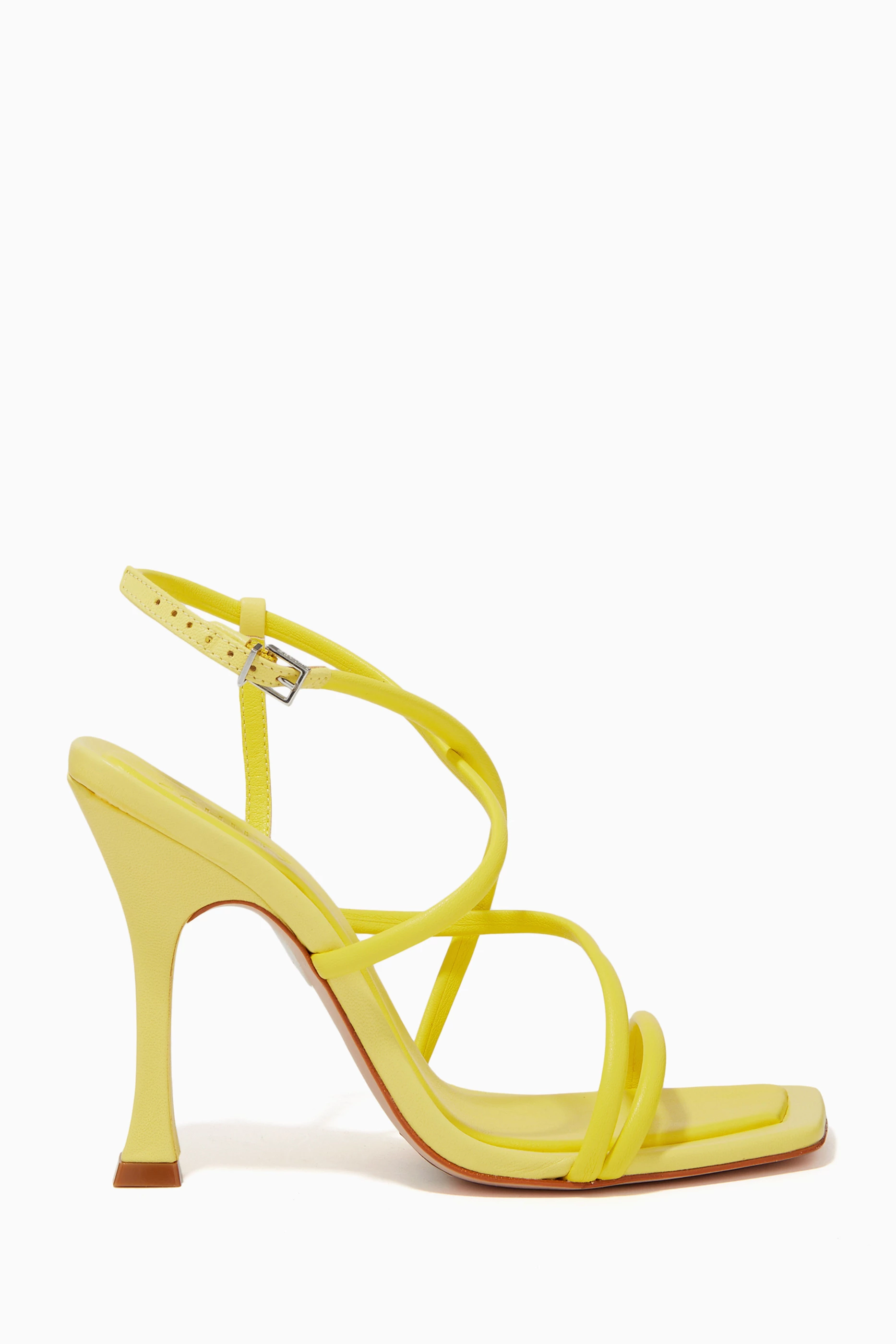 Yellow store strappy heels