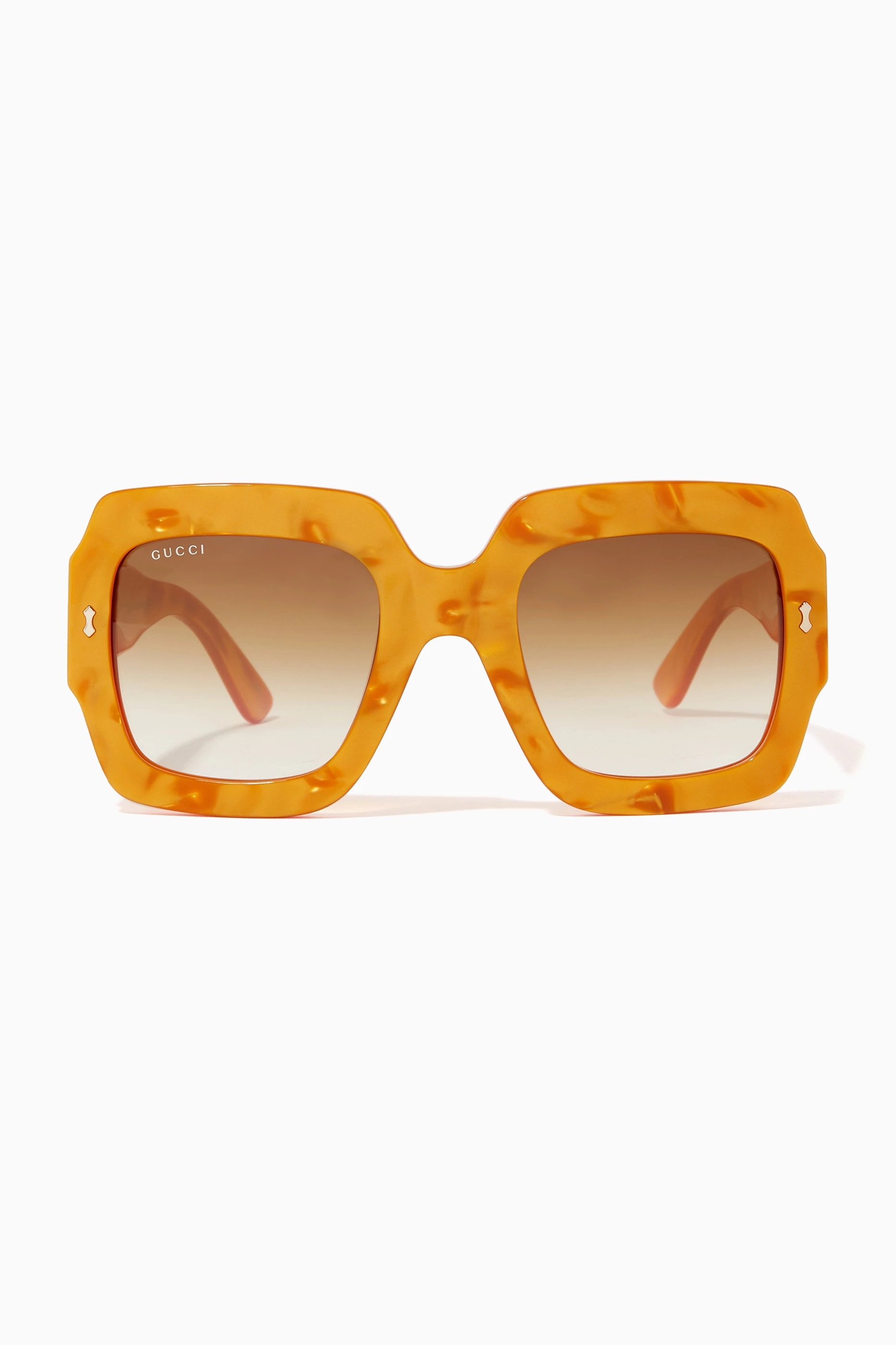 Gucci brown square oversized sunglasses top