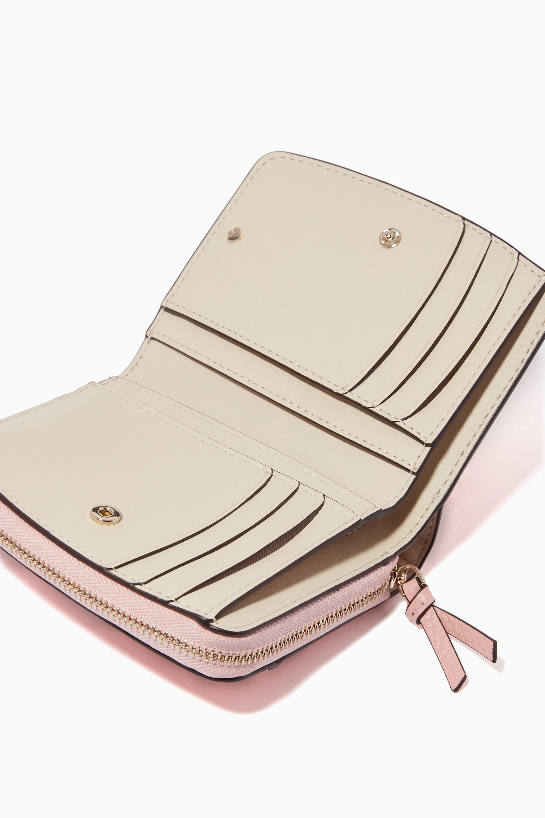 Buy Kate Spade New York Pink Knott Small Compact Wallet in Pebbled