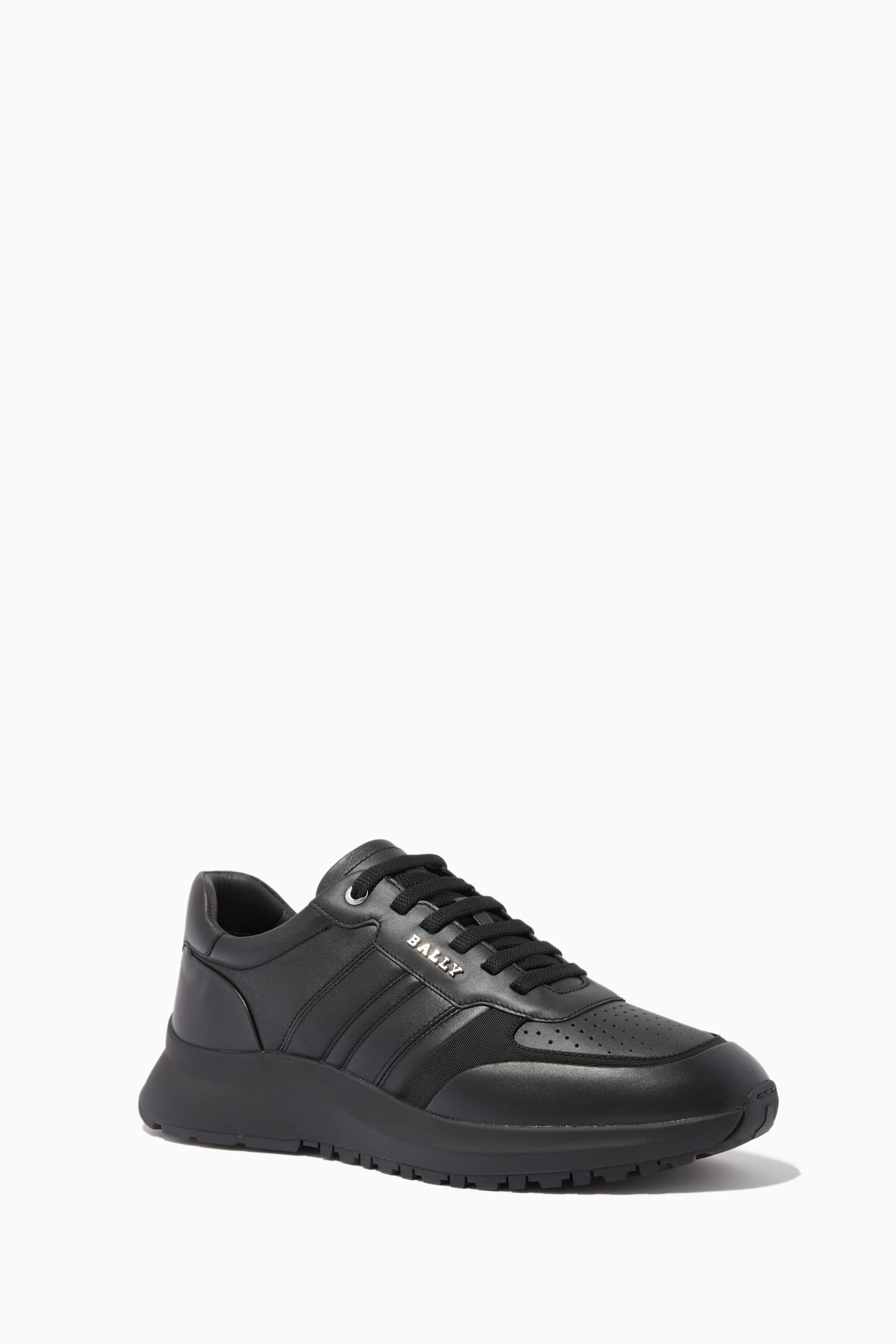 Buy Bally Black Dessye Sneakers in Leather for Men in UAE Ounass