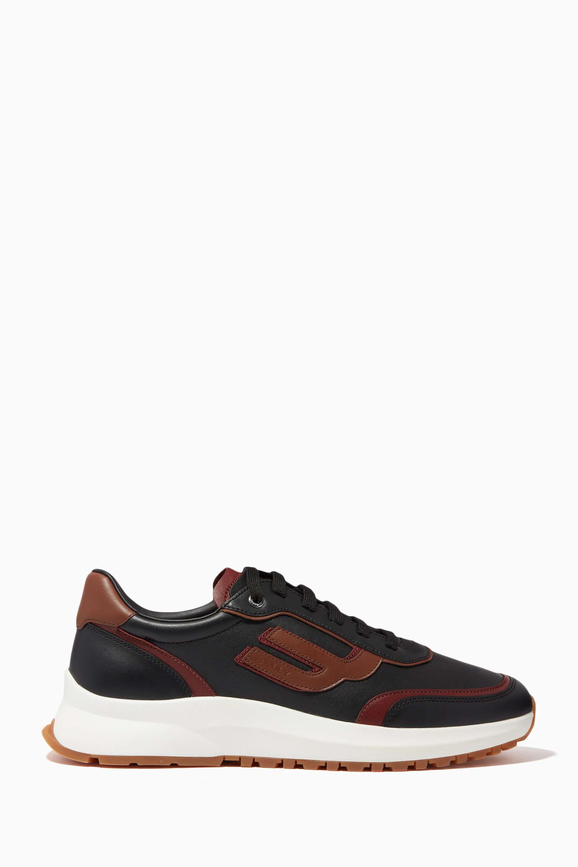 Buy Bally Black Demmy Sneakers in Leather for Men in UAE Ounass