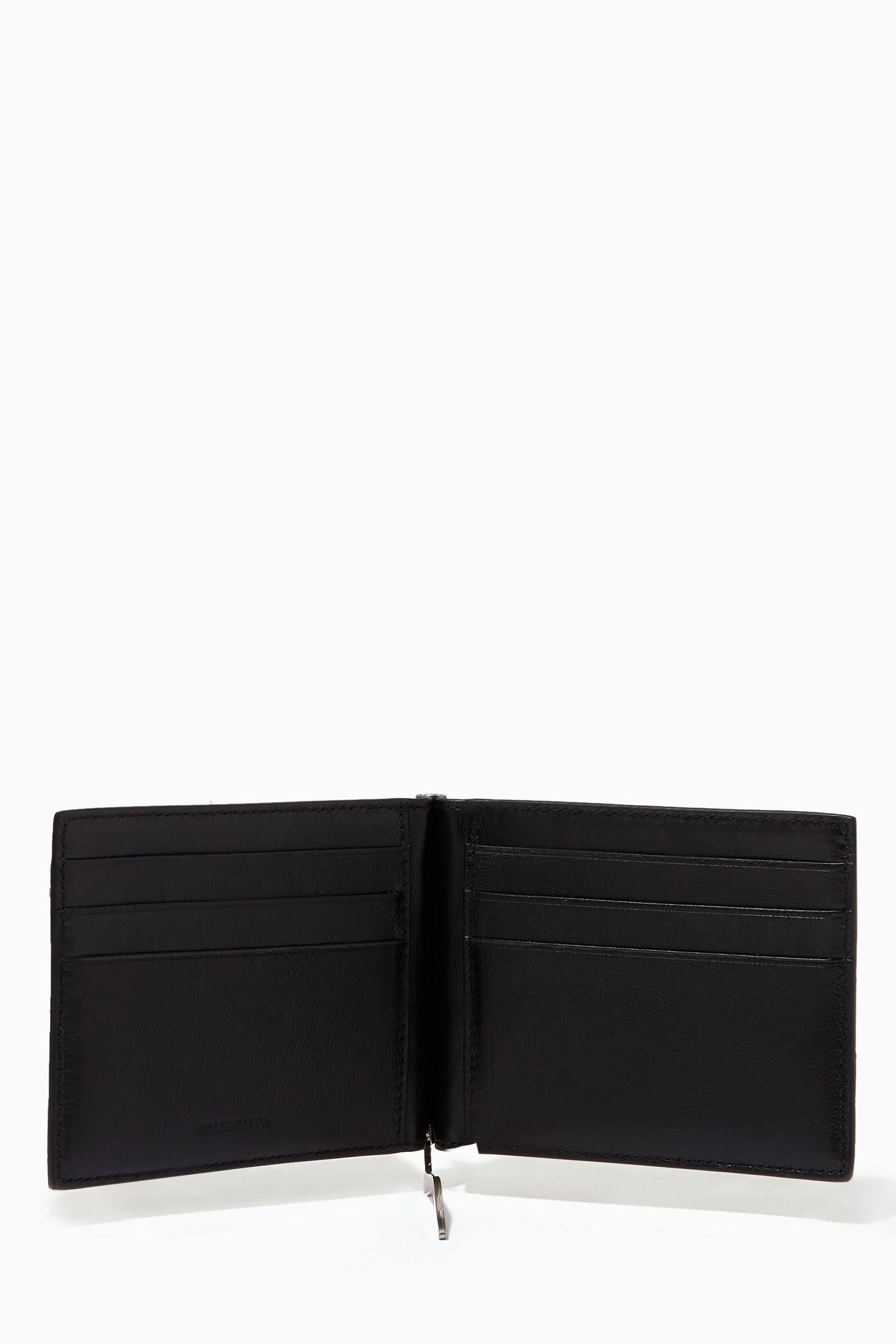 Balenciaga black card holder sale