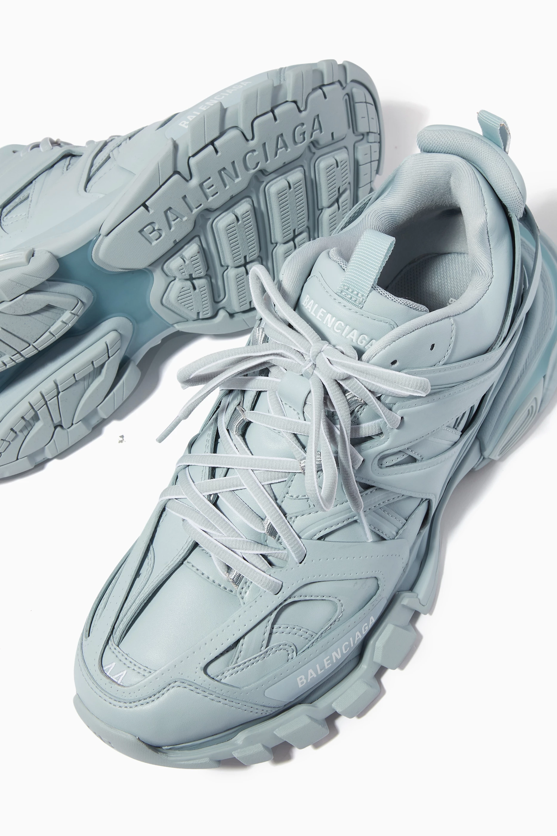 Buy Balenciaga Blue Track Sneakers in Faux Leather for Men in UAE