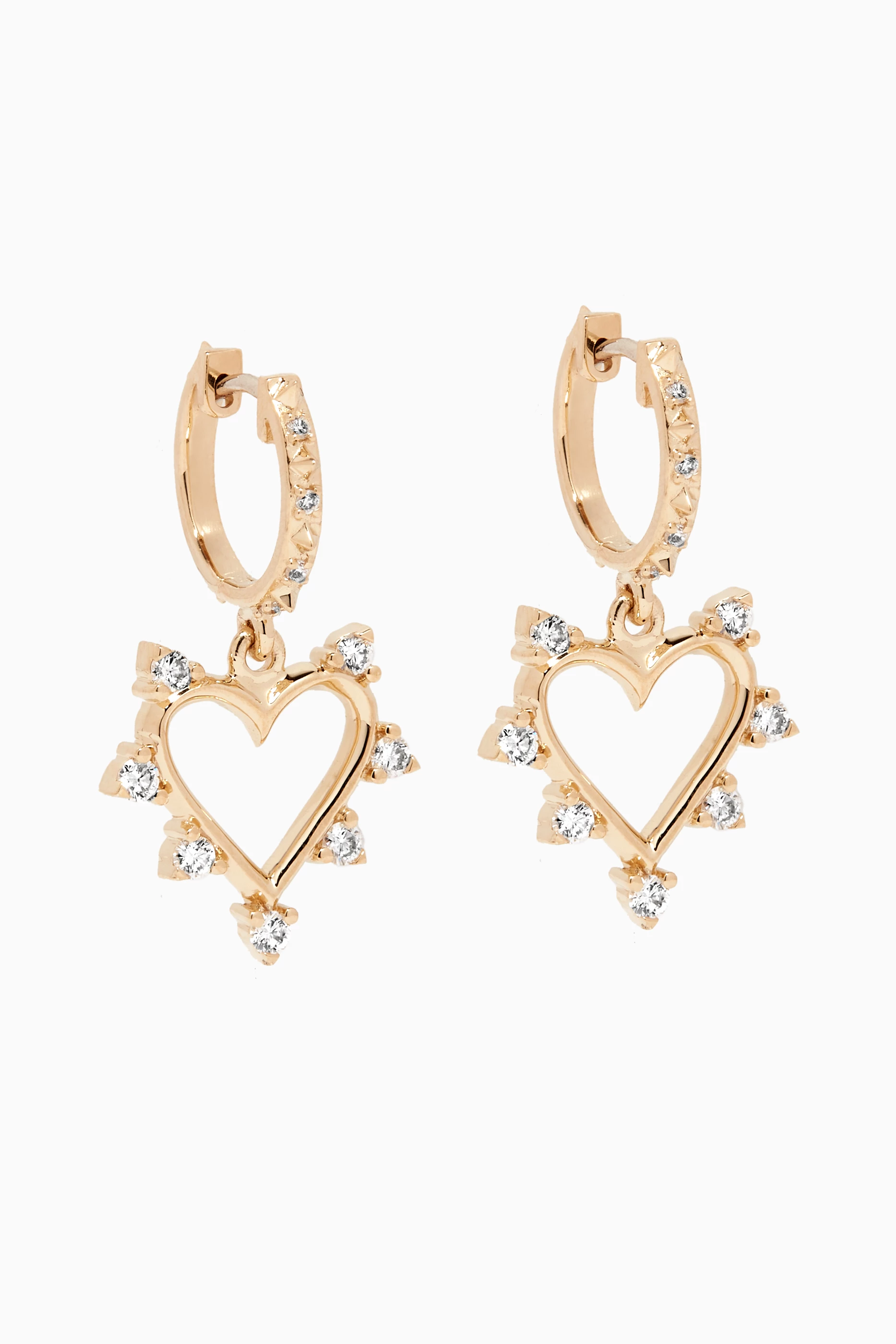 Heart shaped deals earrings gold