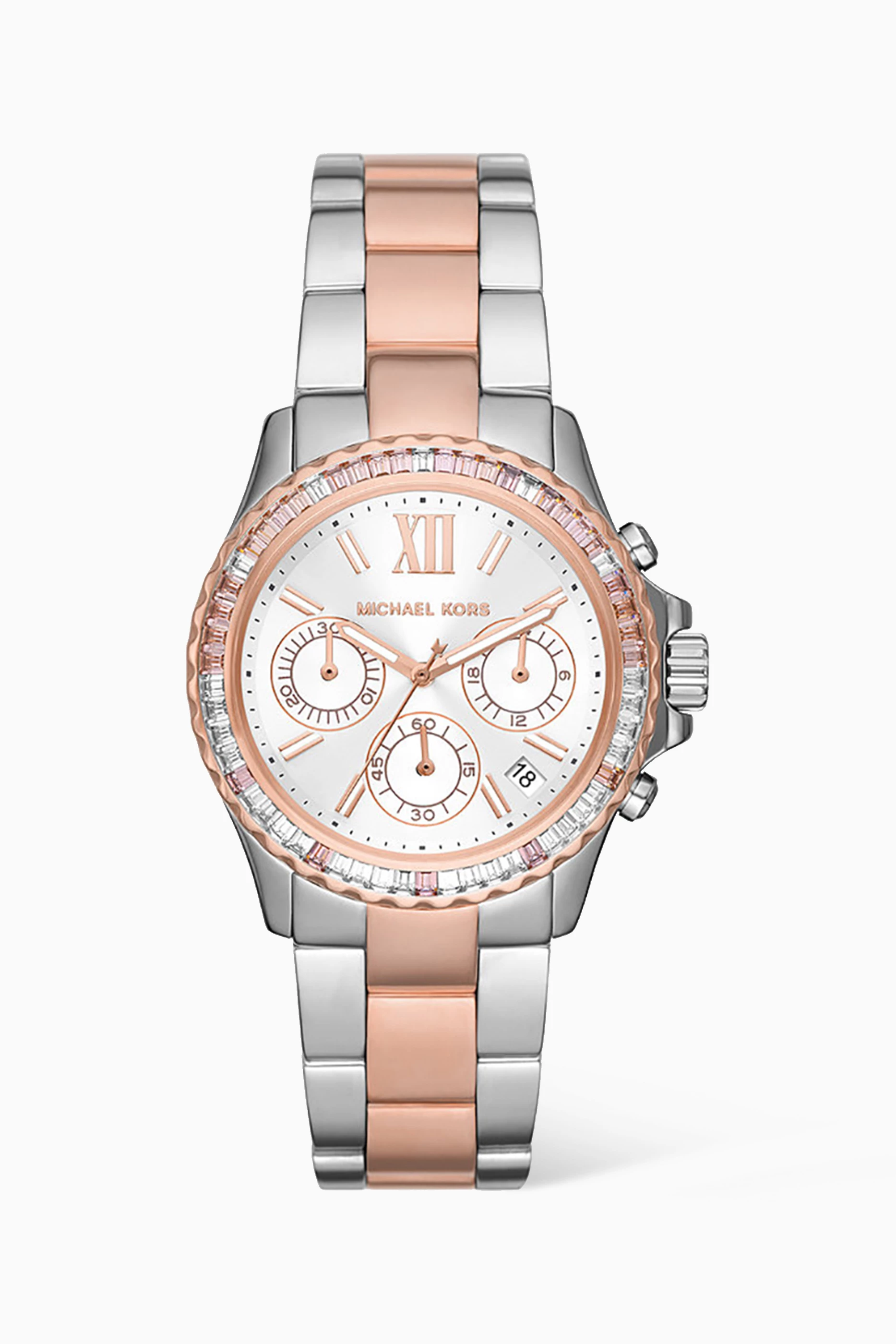 Buy Michael Kors Silver Everest Pav Quartz Chronograph Watch