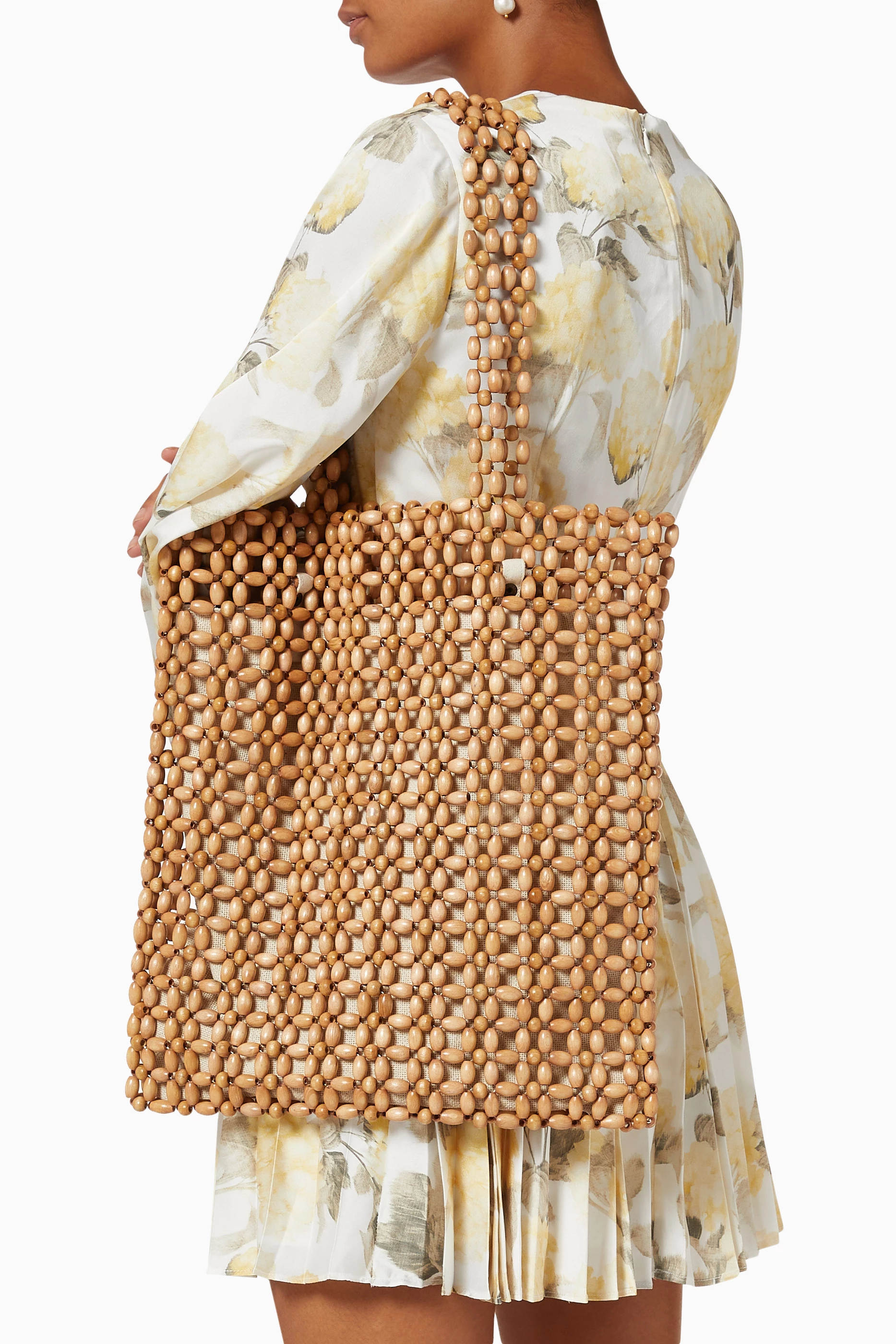 Beaded store tote bag