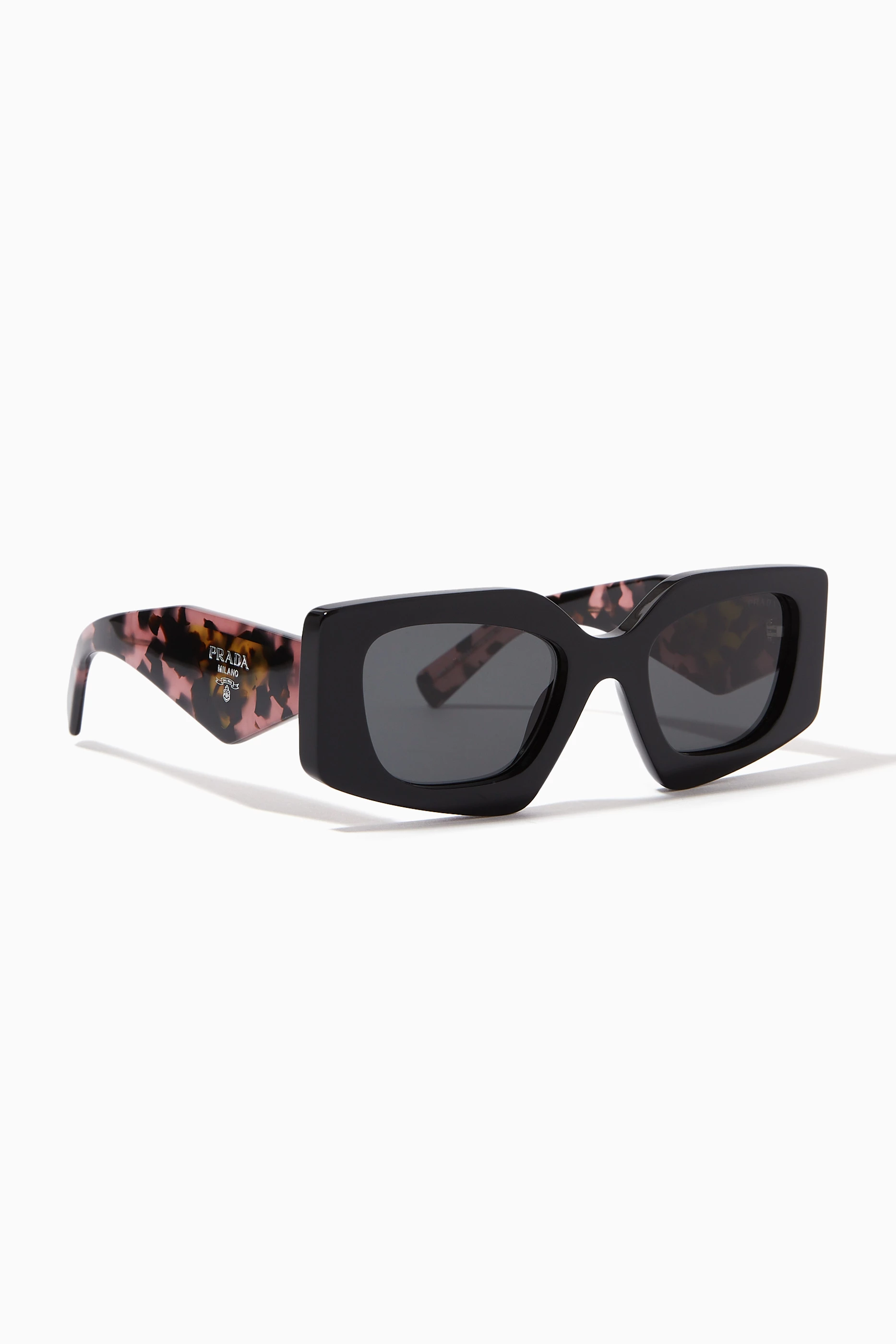 Buy Prada Black Irregular Sunglasses in Acetate for WOMEN in UAE