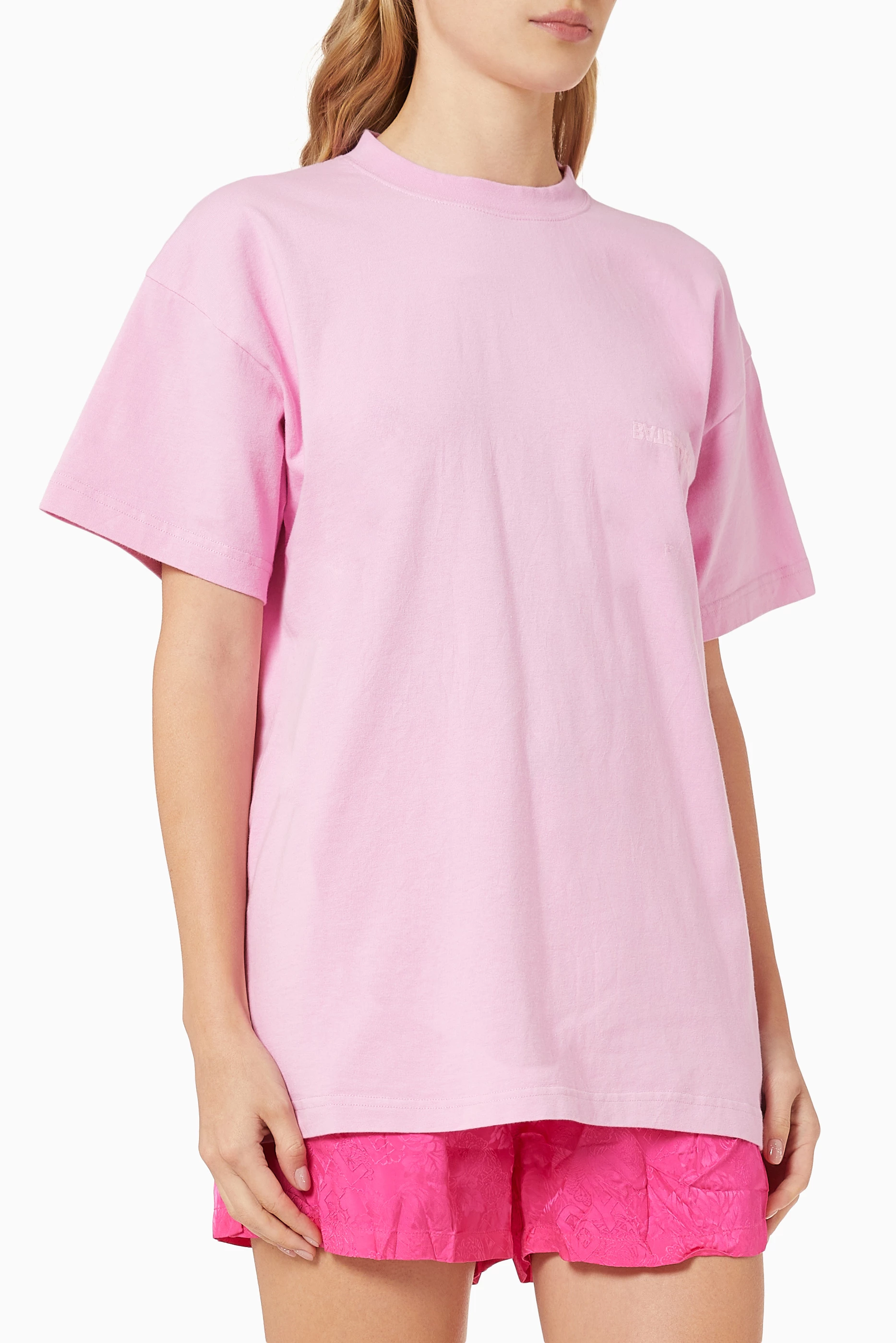 Balenciaga t shirt womens pink online
