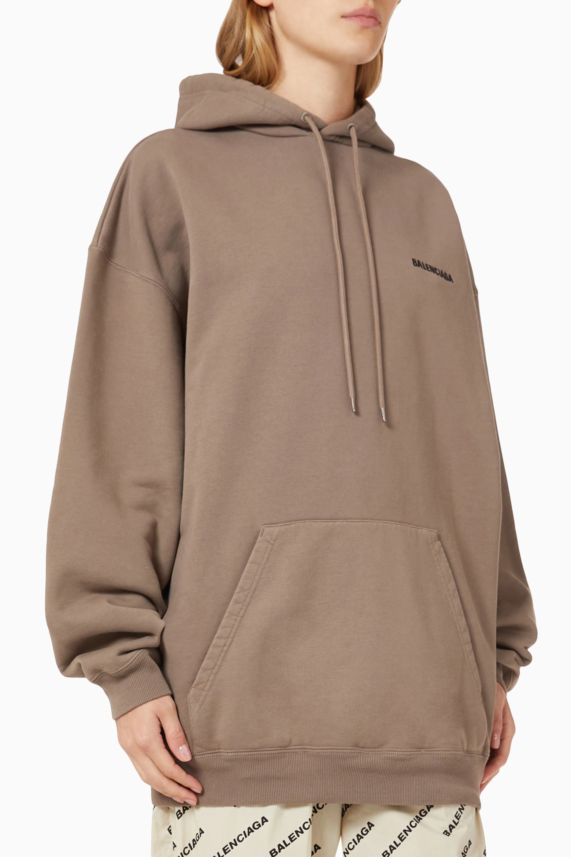Balenciaga hoodie womens navy hotsell