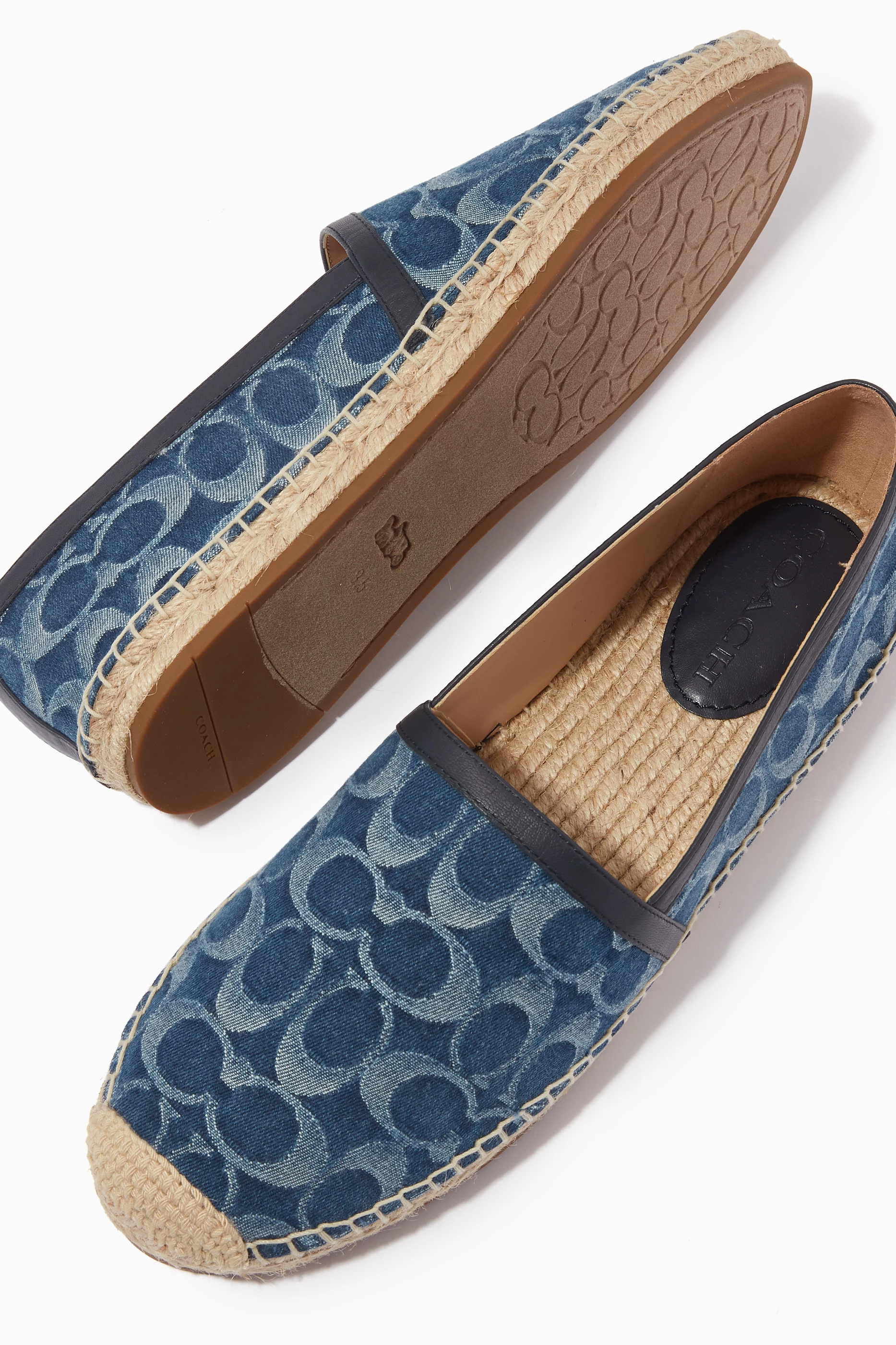 Buy Coach Blue Collins Espadrilles in Signature Denim for Women in