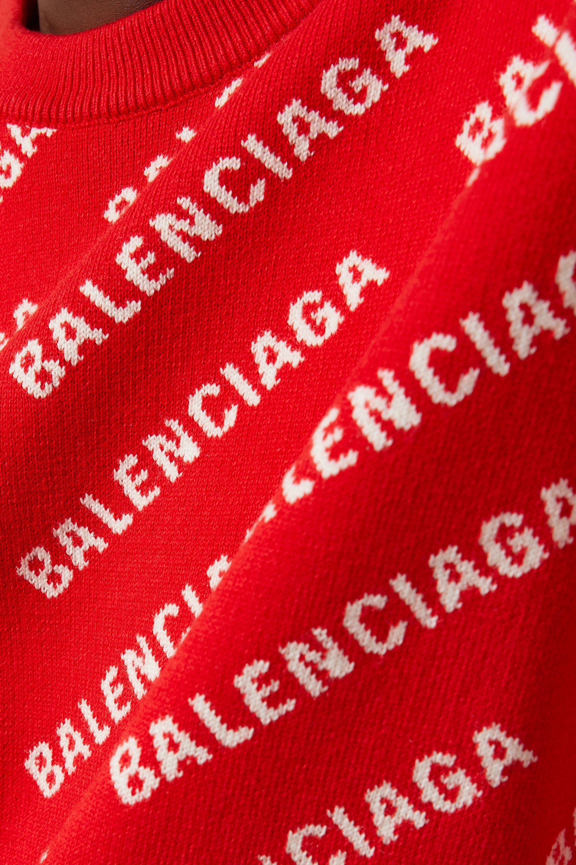 Balenciaga sweater mens top red