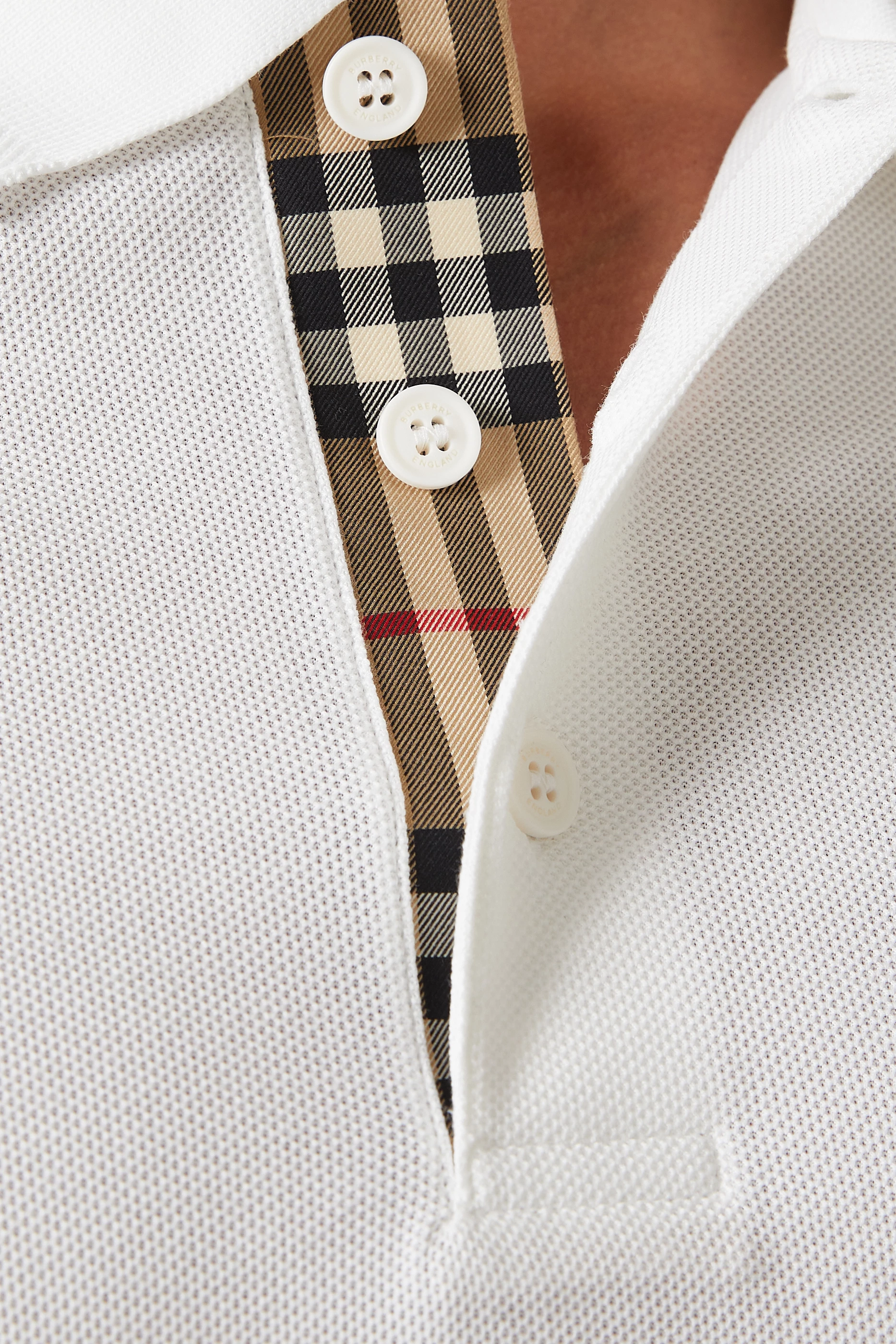 White and gold shop burberry shirt
