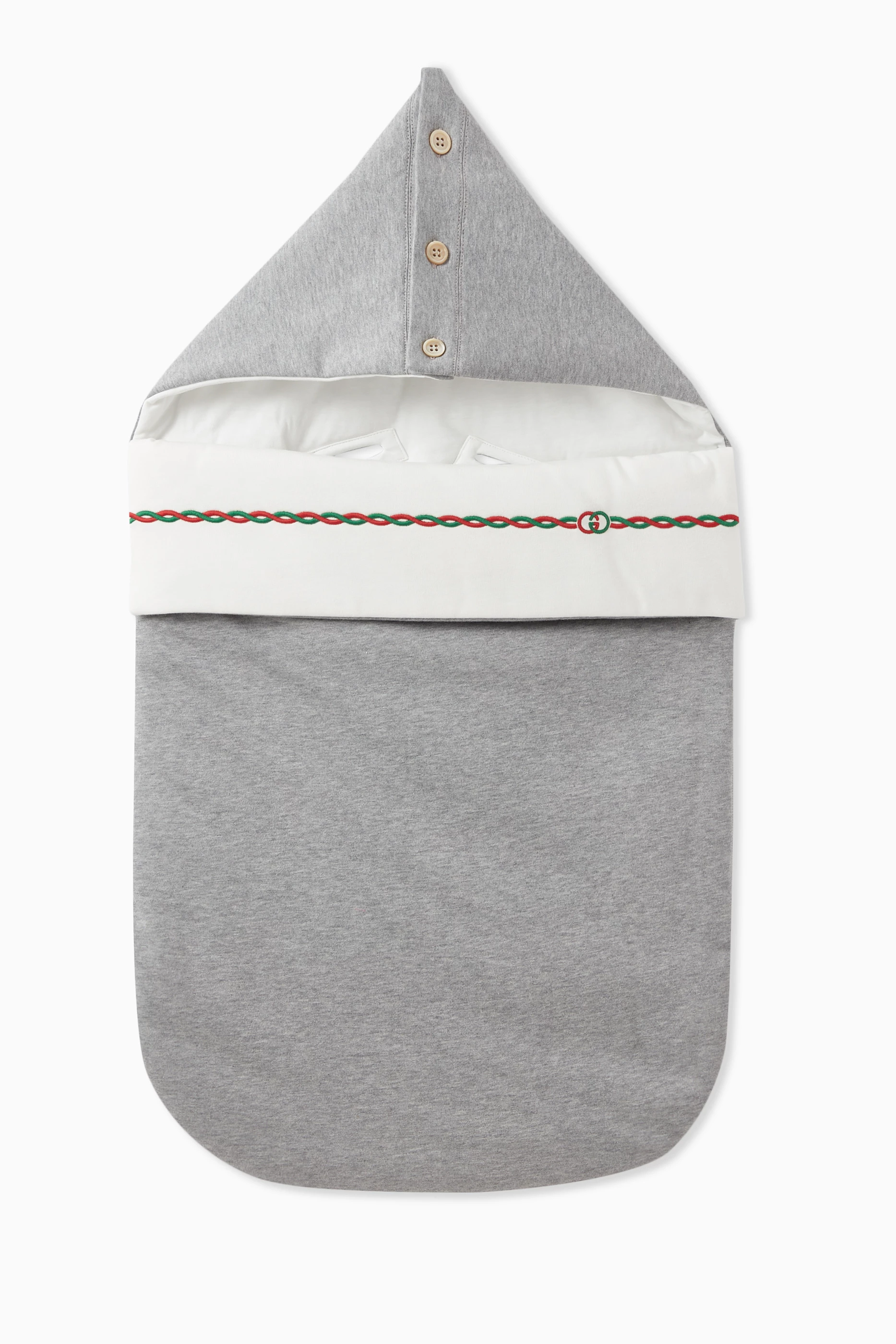 Buy Gucci Grey Rope Logo Sleeping Bag in Heavy Cotton Jersey for