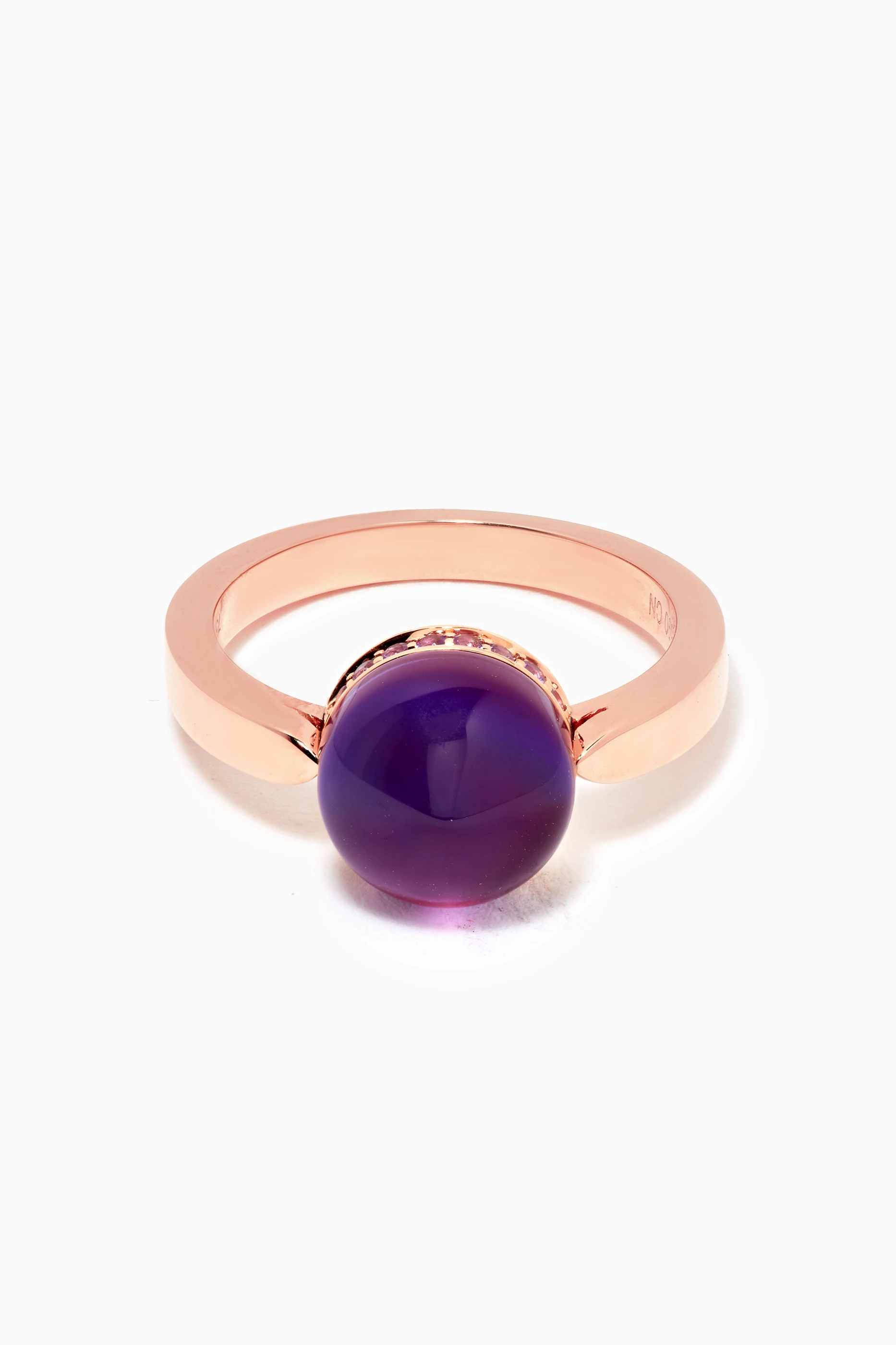 Amethyst rose gold ring hotsell