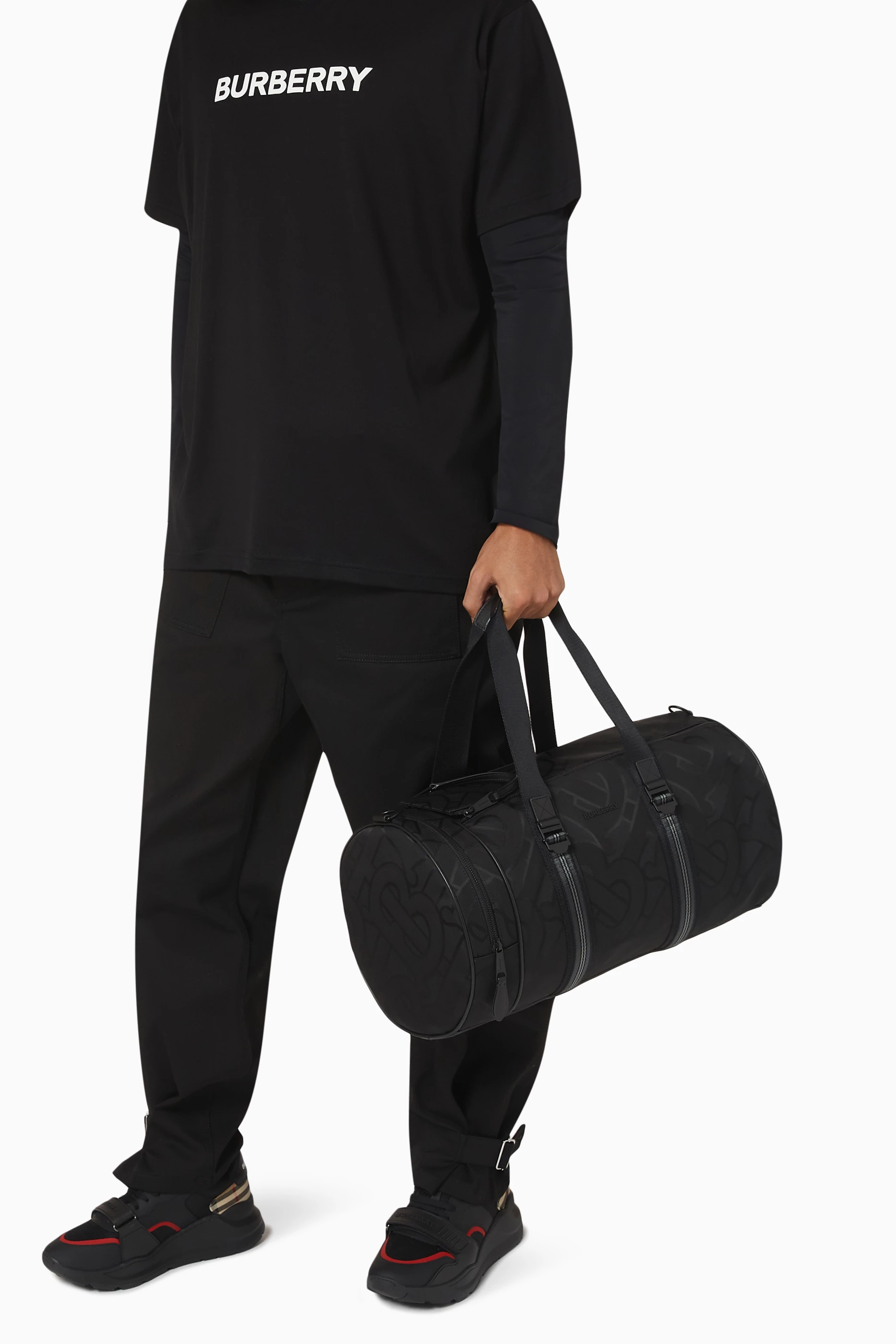Burberry black best sale duffle bag