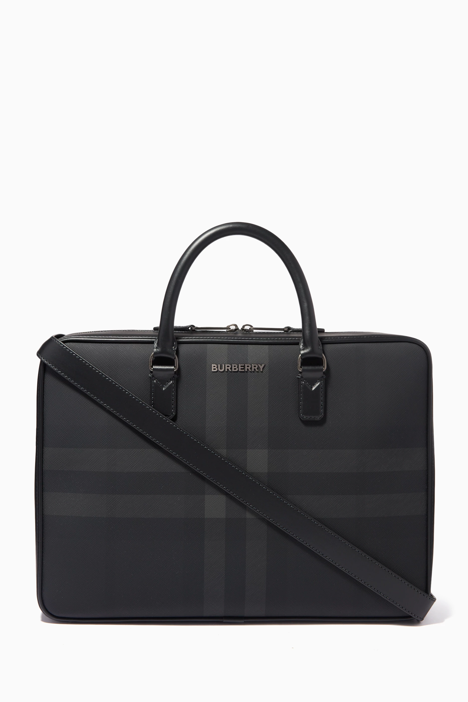 Burberry leather briefcase outlet