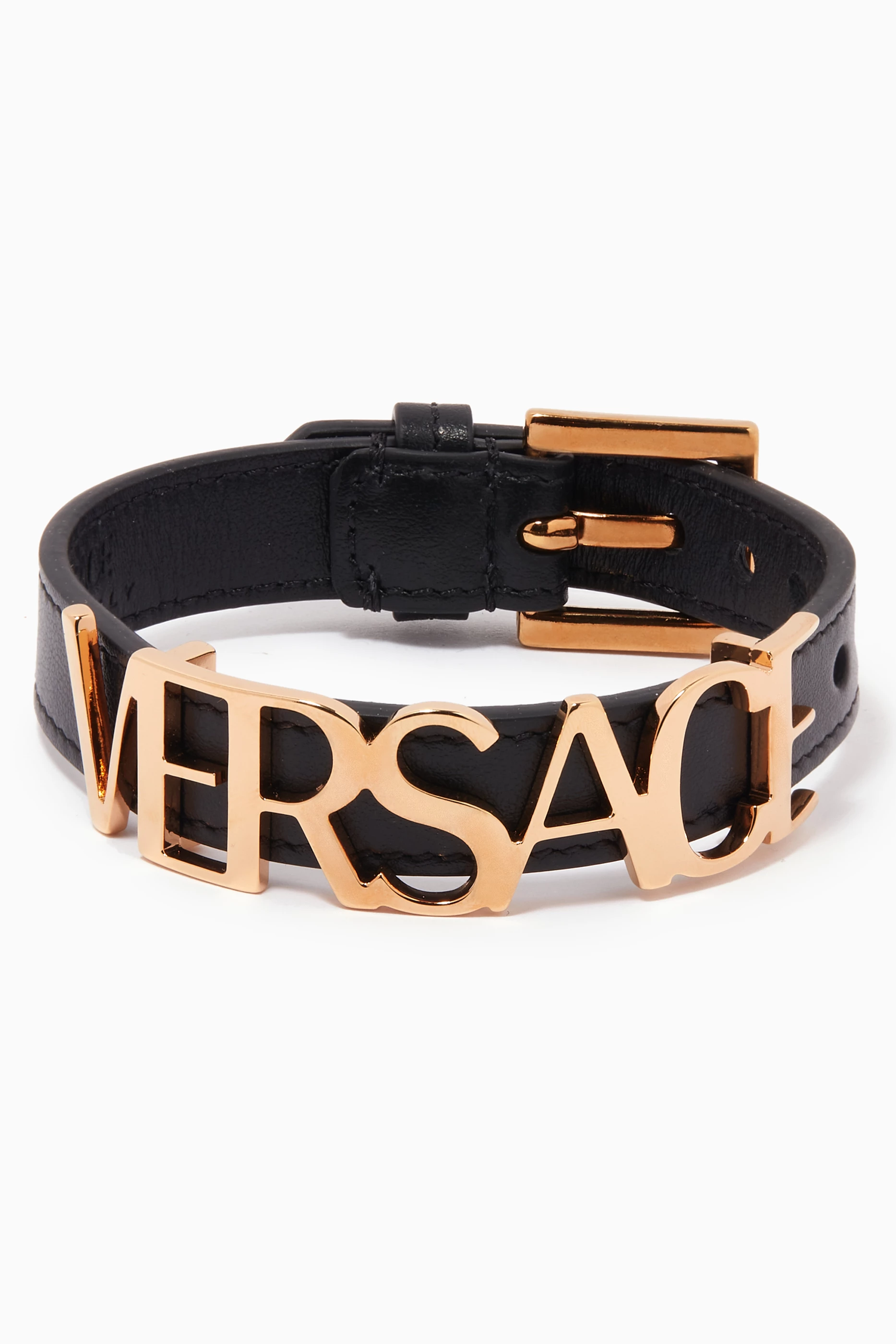 Versace discount leather bracelet