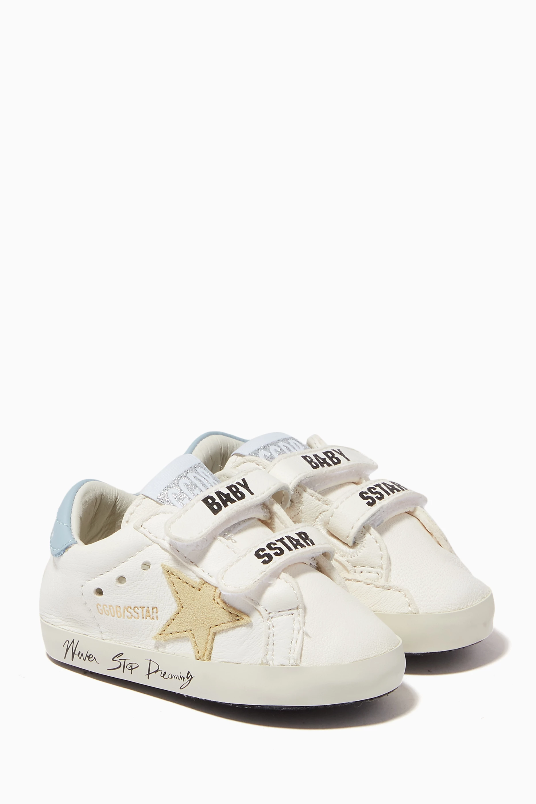 Buy GOLDEN GOOSE White Baby School Sneakers with Suede Star in