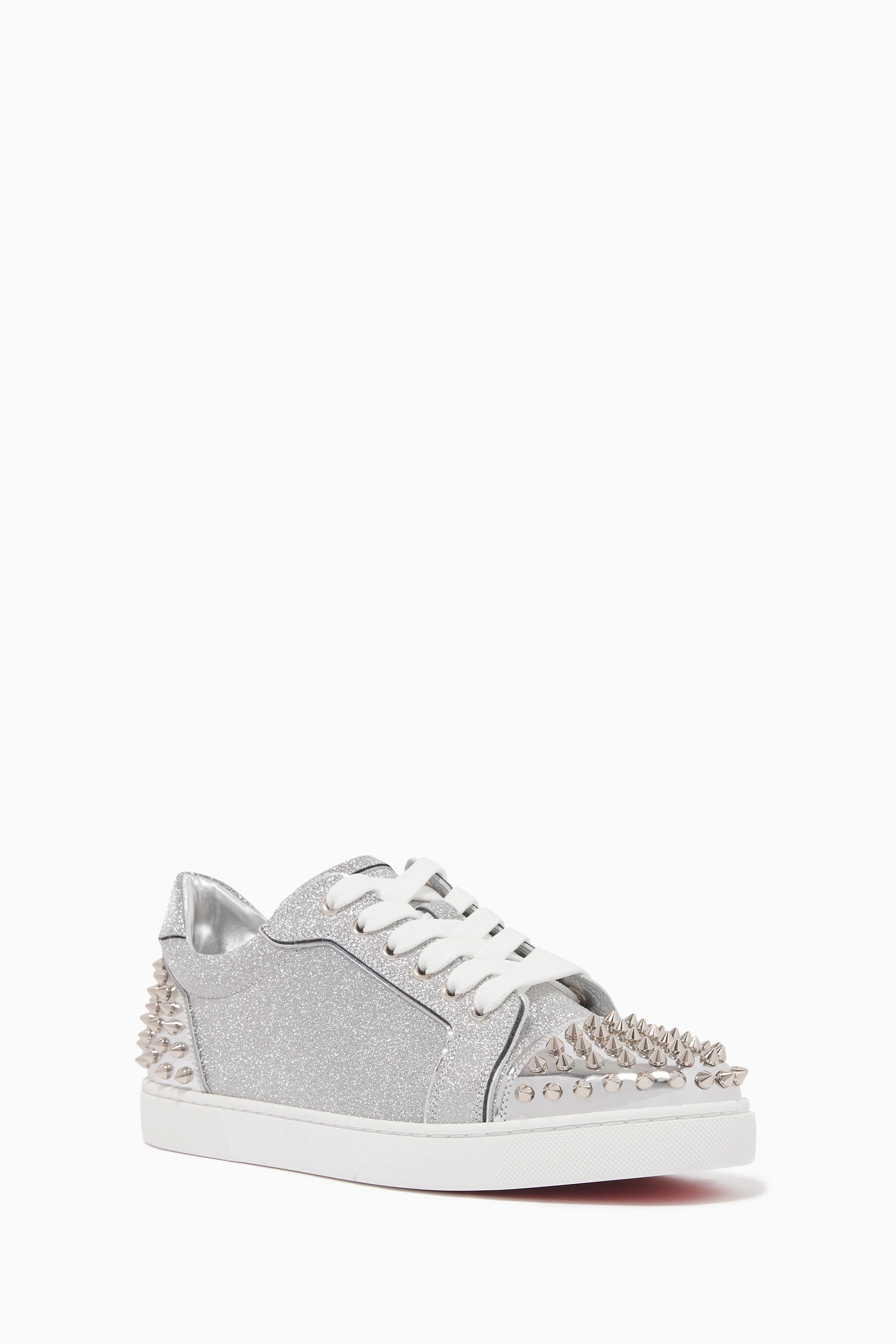 Glitter louboutins cheap sneakers