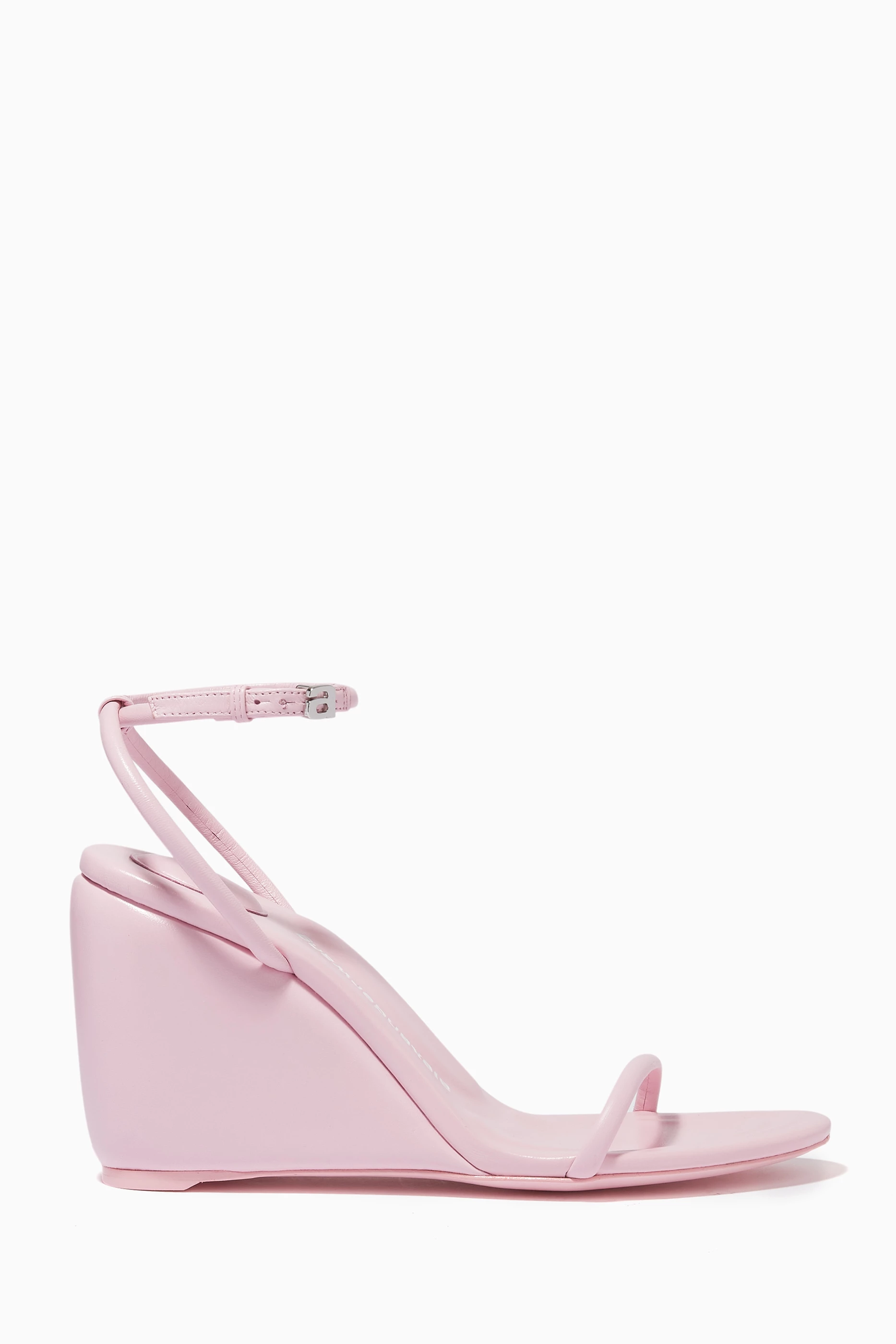 Buy Alexander Wang Pink Dahlia 105 Wedge Sandals in Leather for Women in UAE Ounass