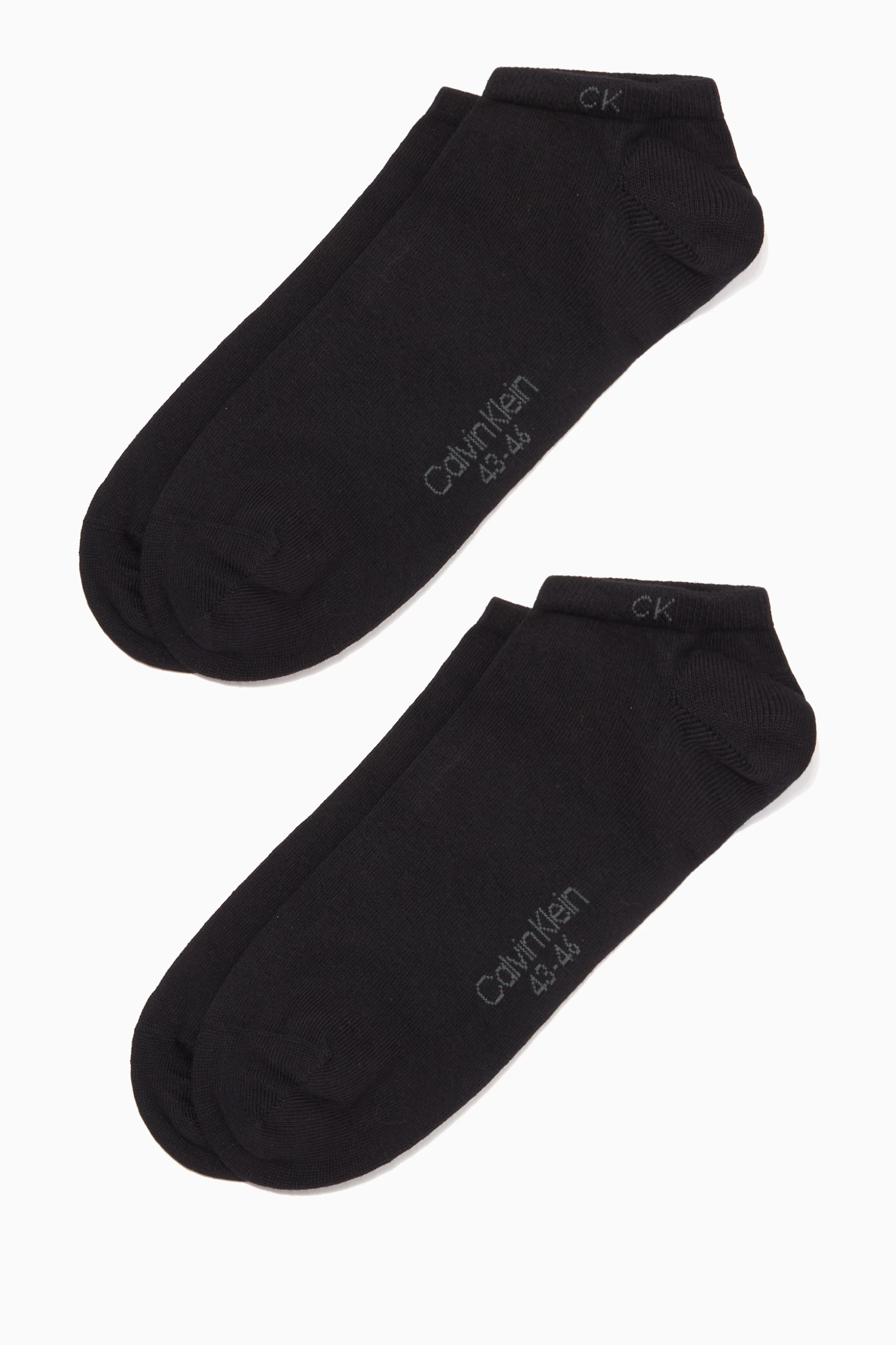 Buy Calvin Klein Black Low Socks in Cotton for Men in UAE Ounass