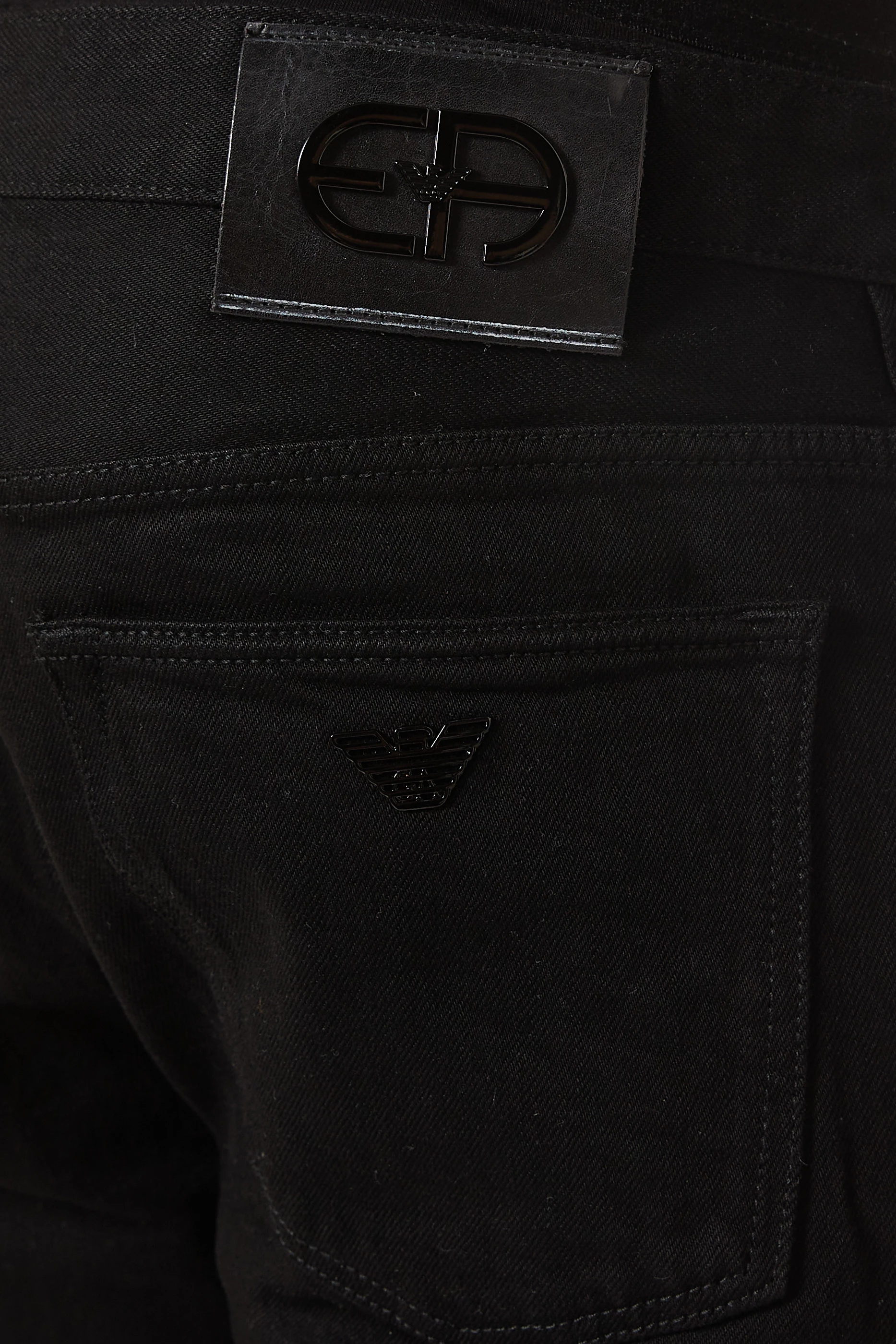 Armani slim fit jeans black discount