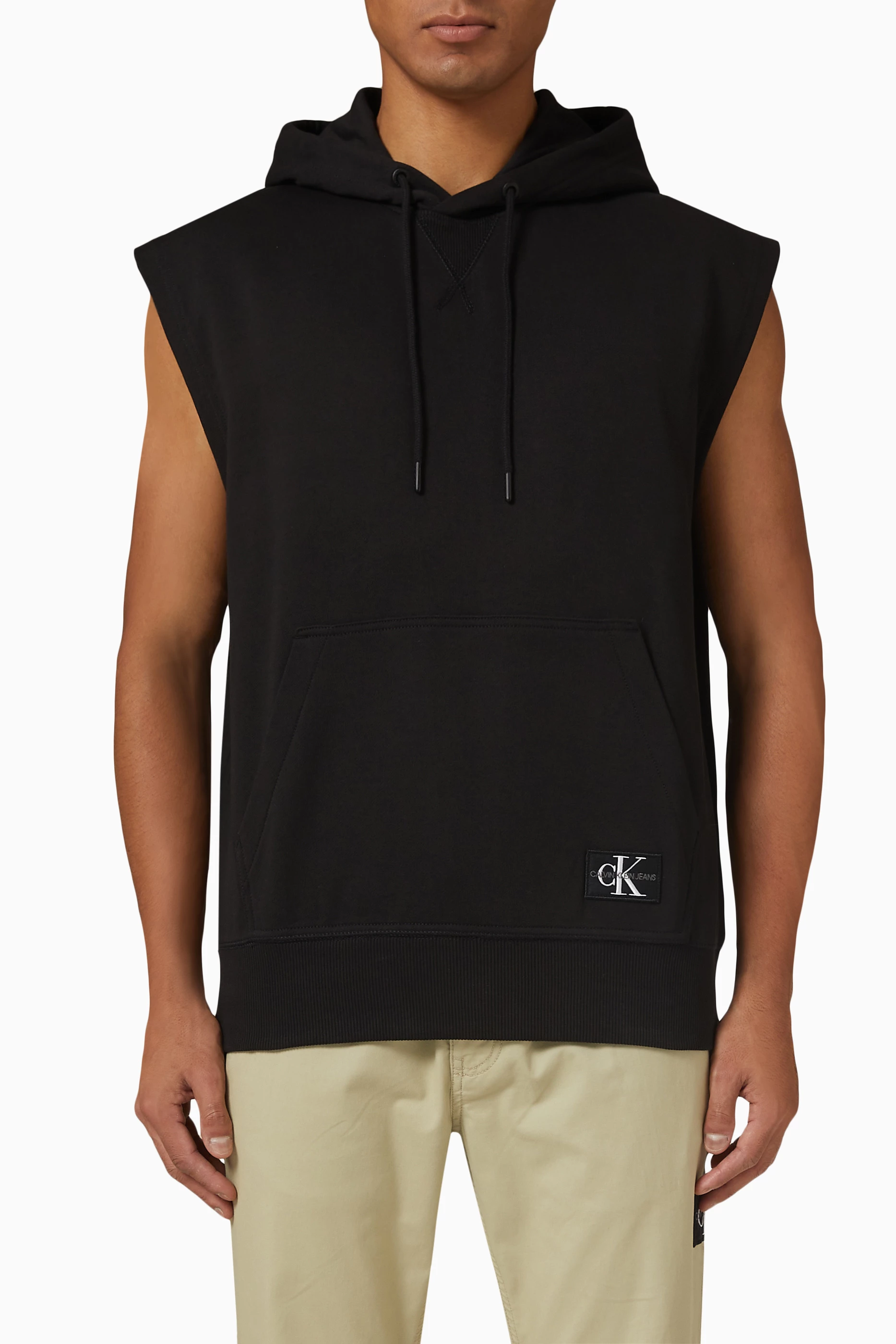 Calvin klein sleeveless hoodie top