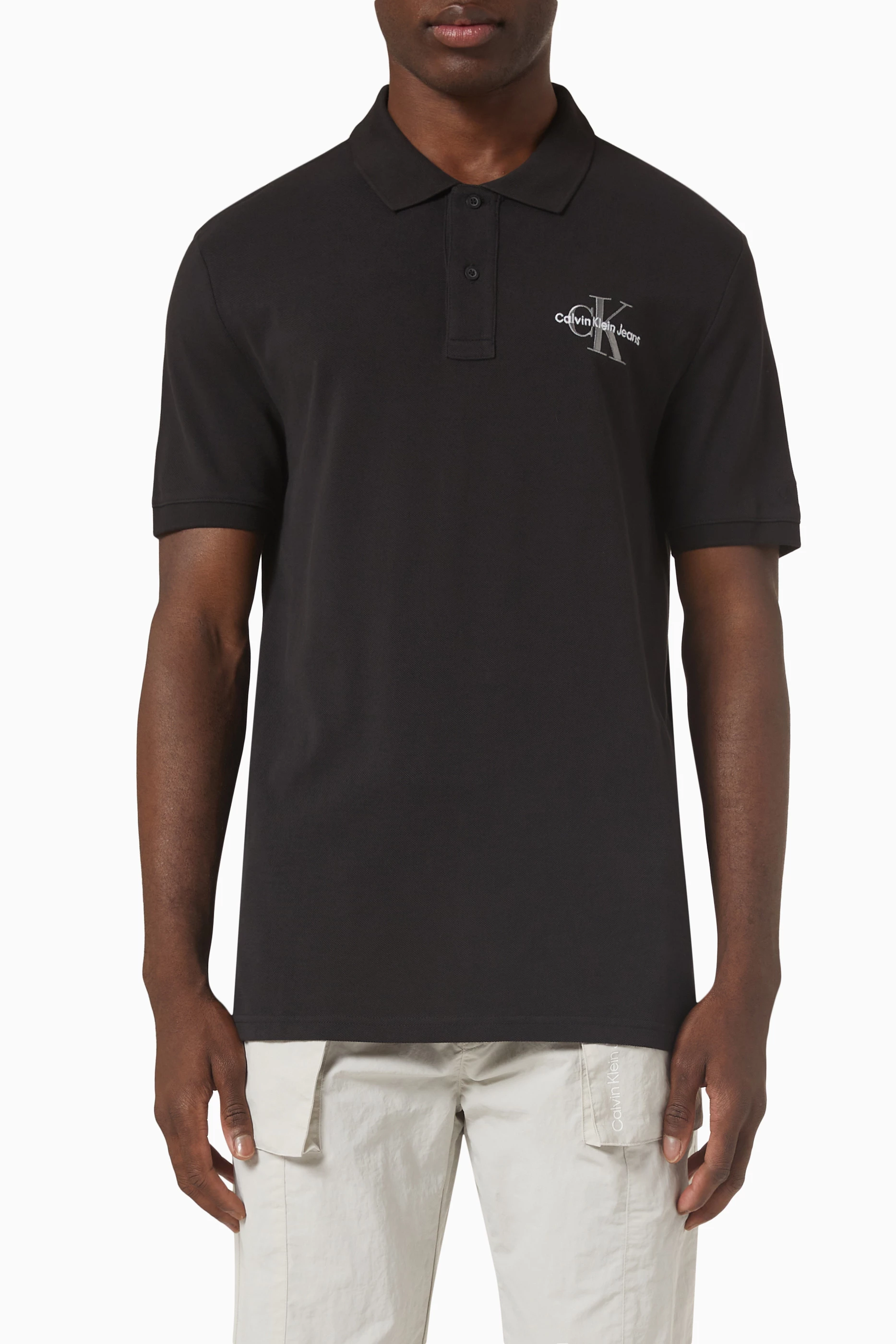 Calvin klein black polo hot sale