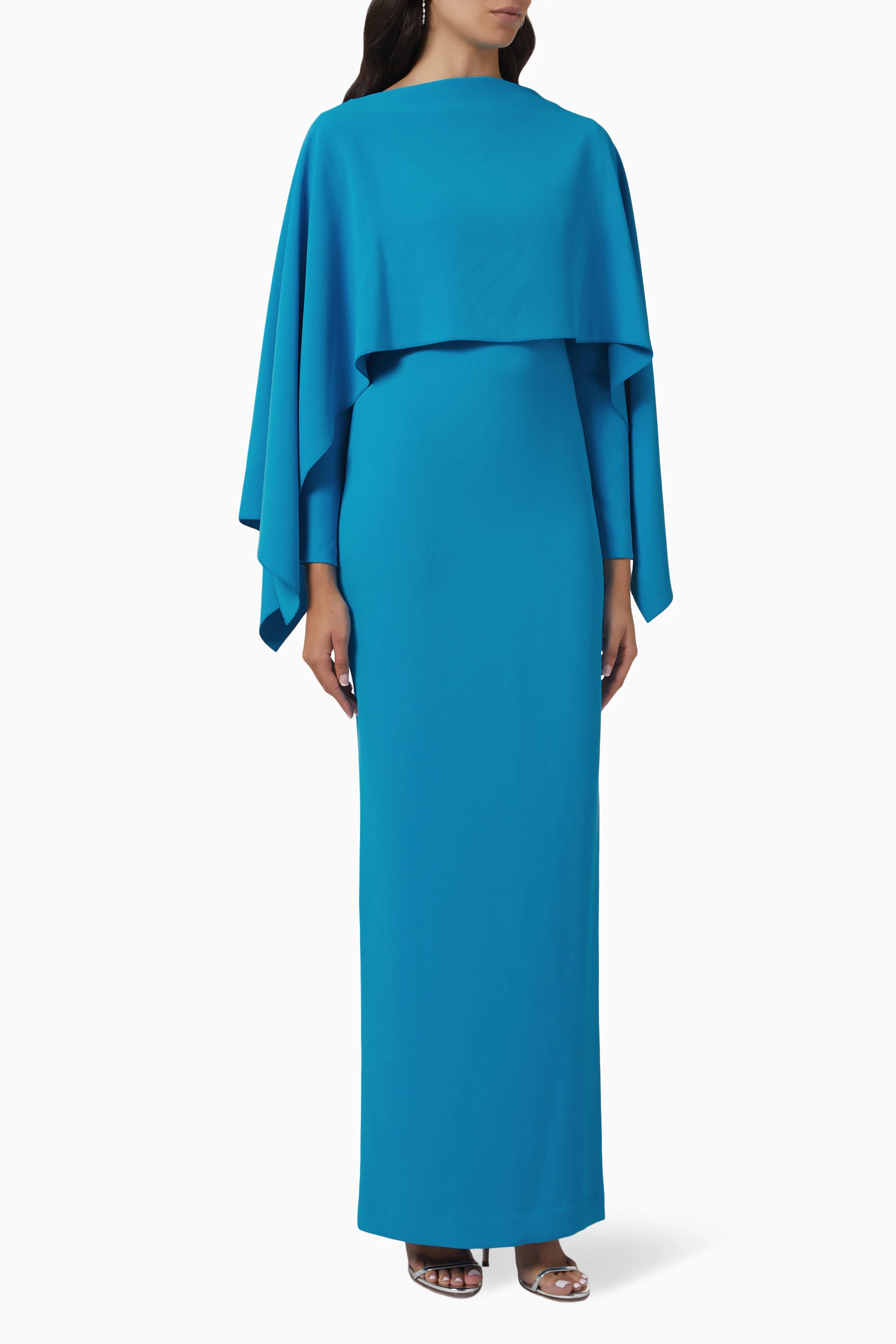 Bcbg cape sleeve sales maxi dress