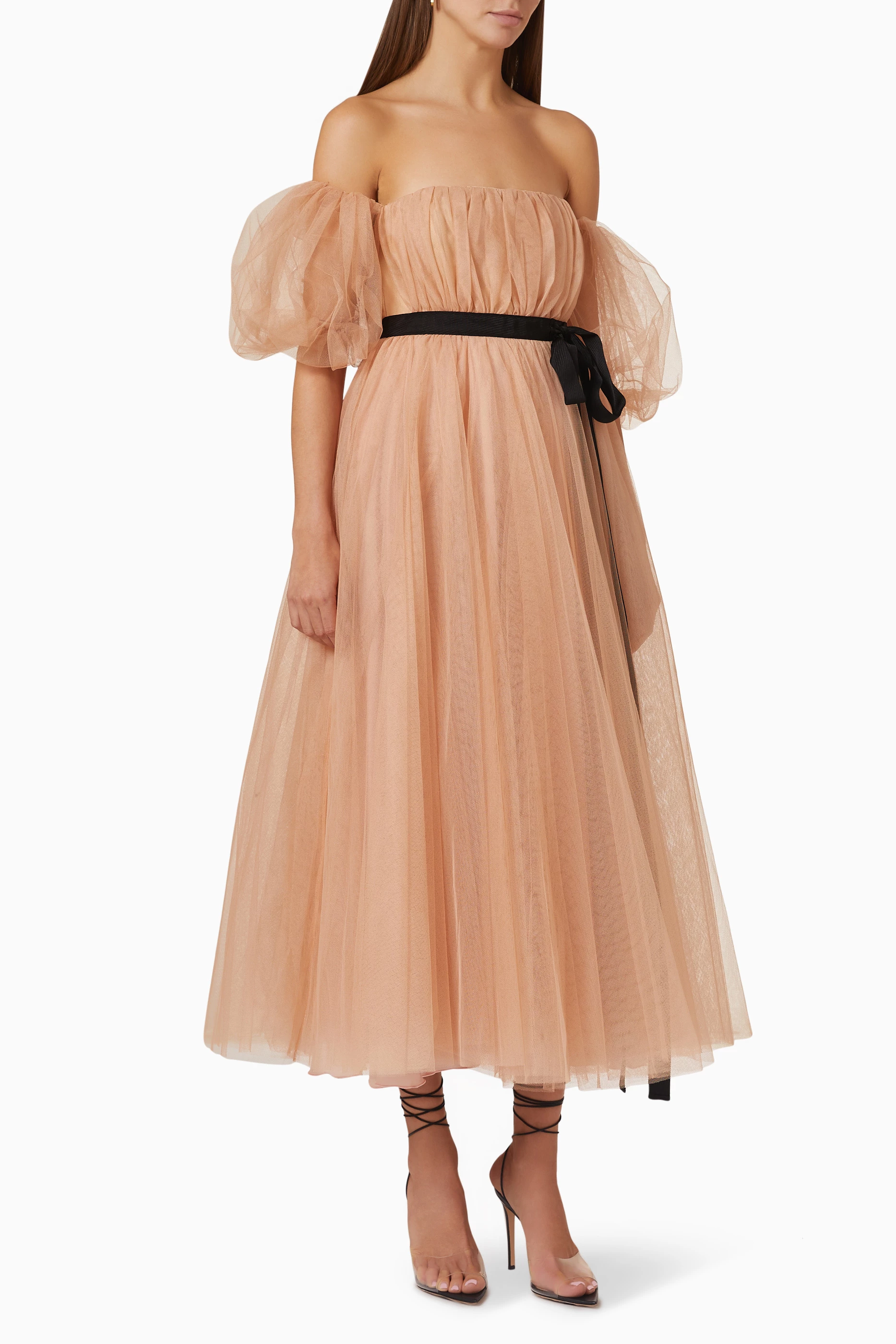 Buy PINKO Pink Drupa Dress in Tulle for Women in UAE Ounass