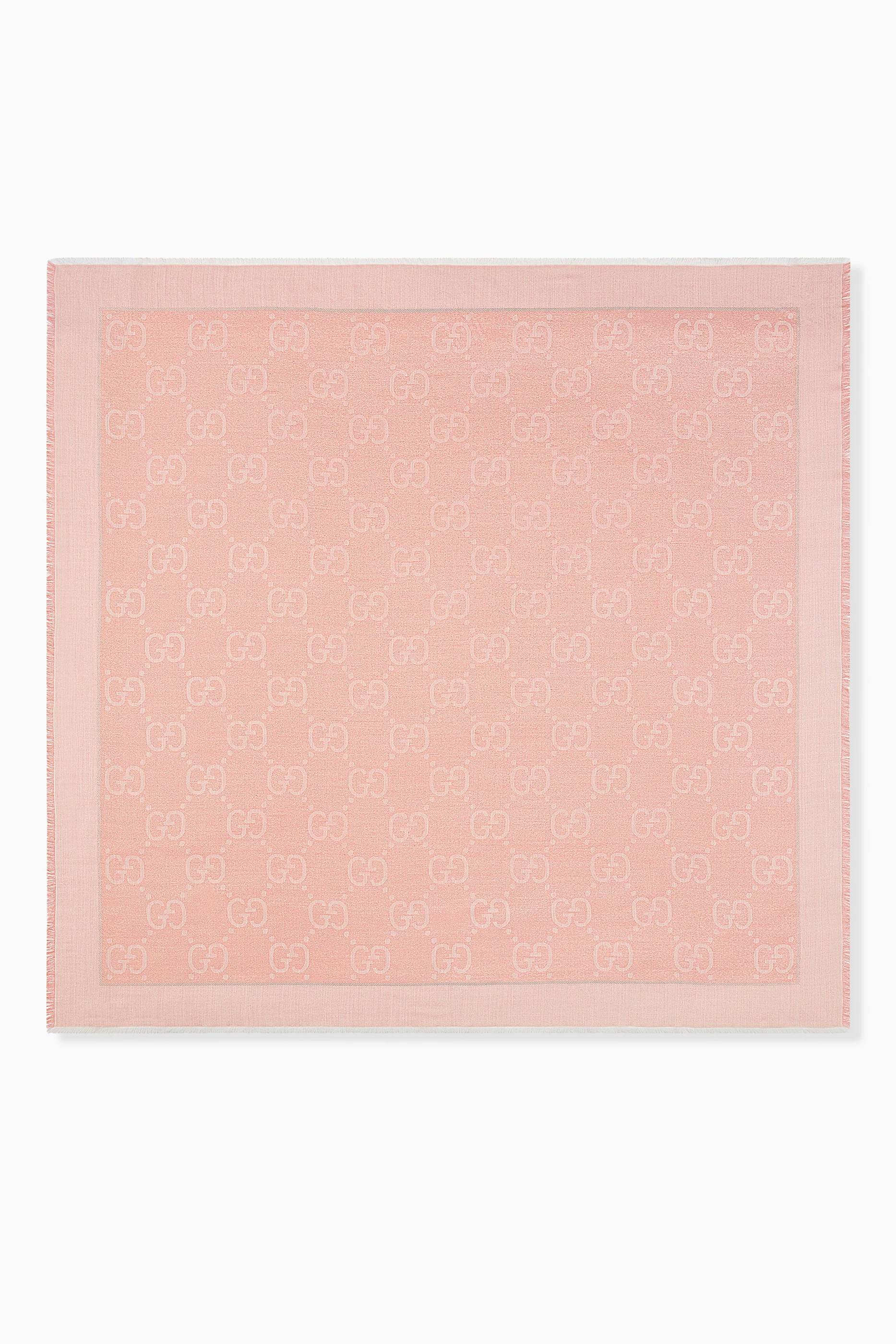Buy Gucci Pink GG Shawl in Lam Jacquard for Women in UAE Ounass