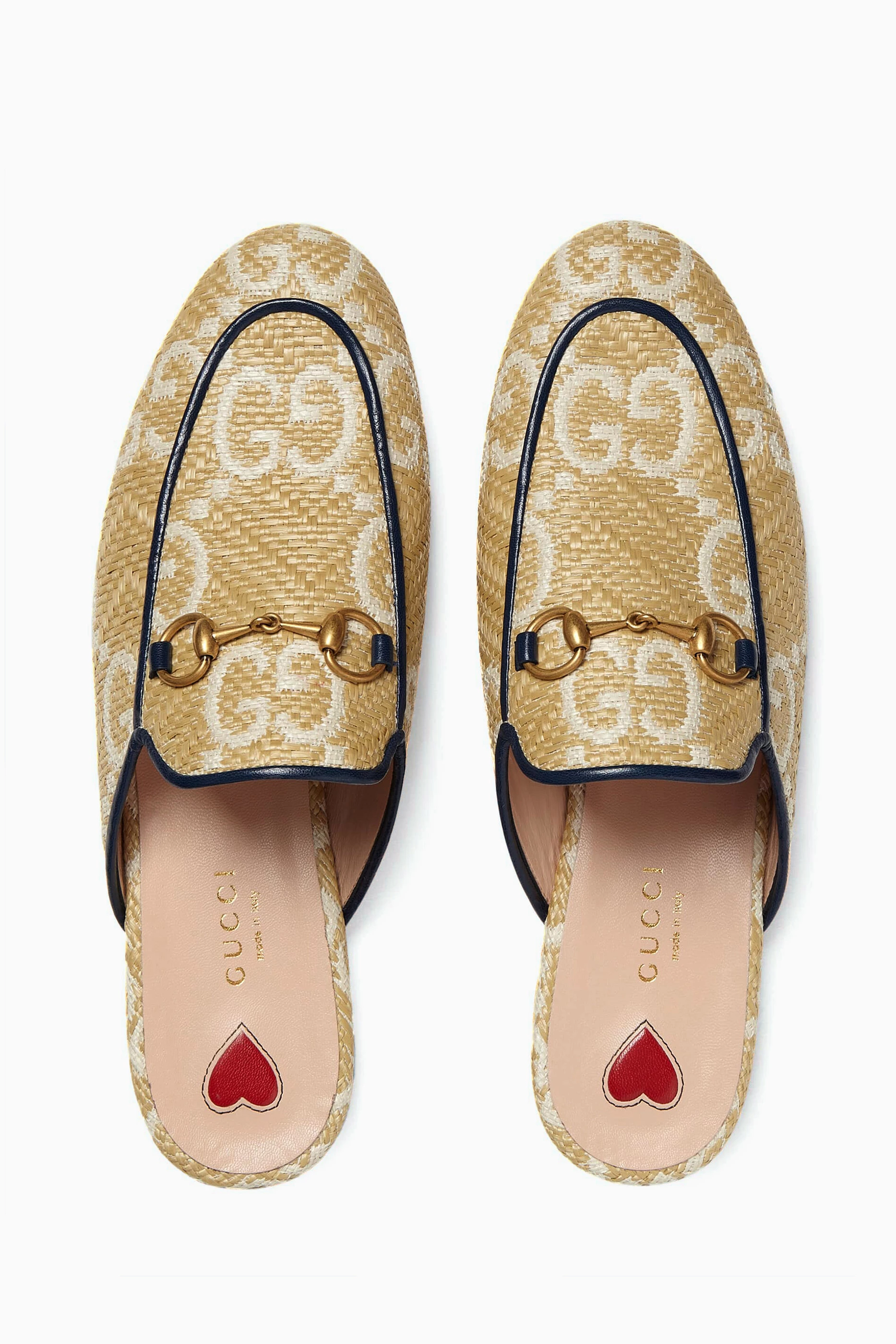 Gucci raffia princetown deals