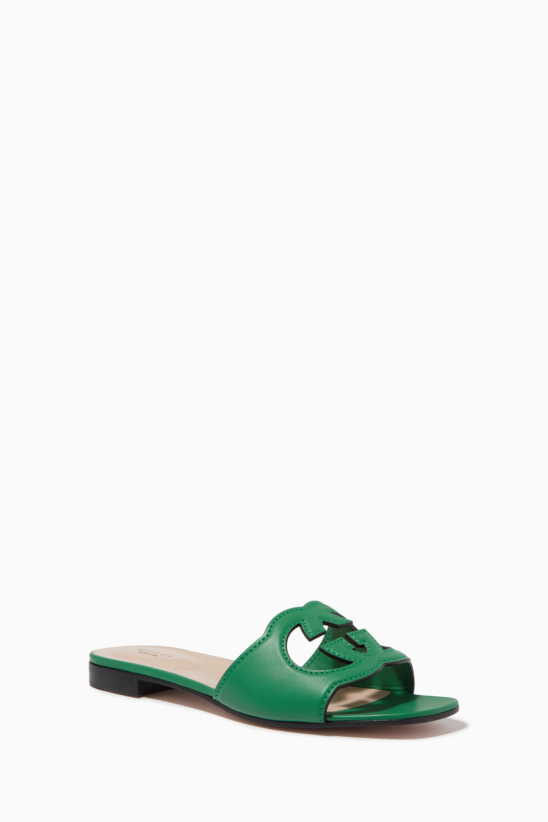 Green gucci online slides