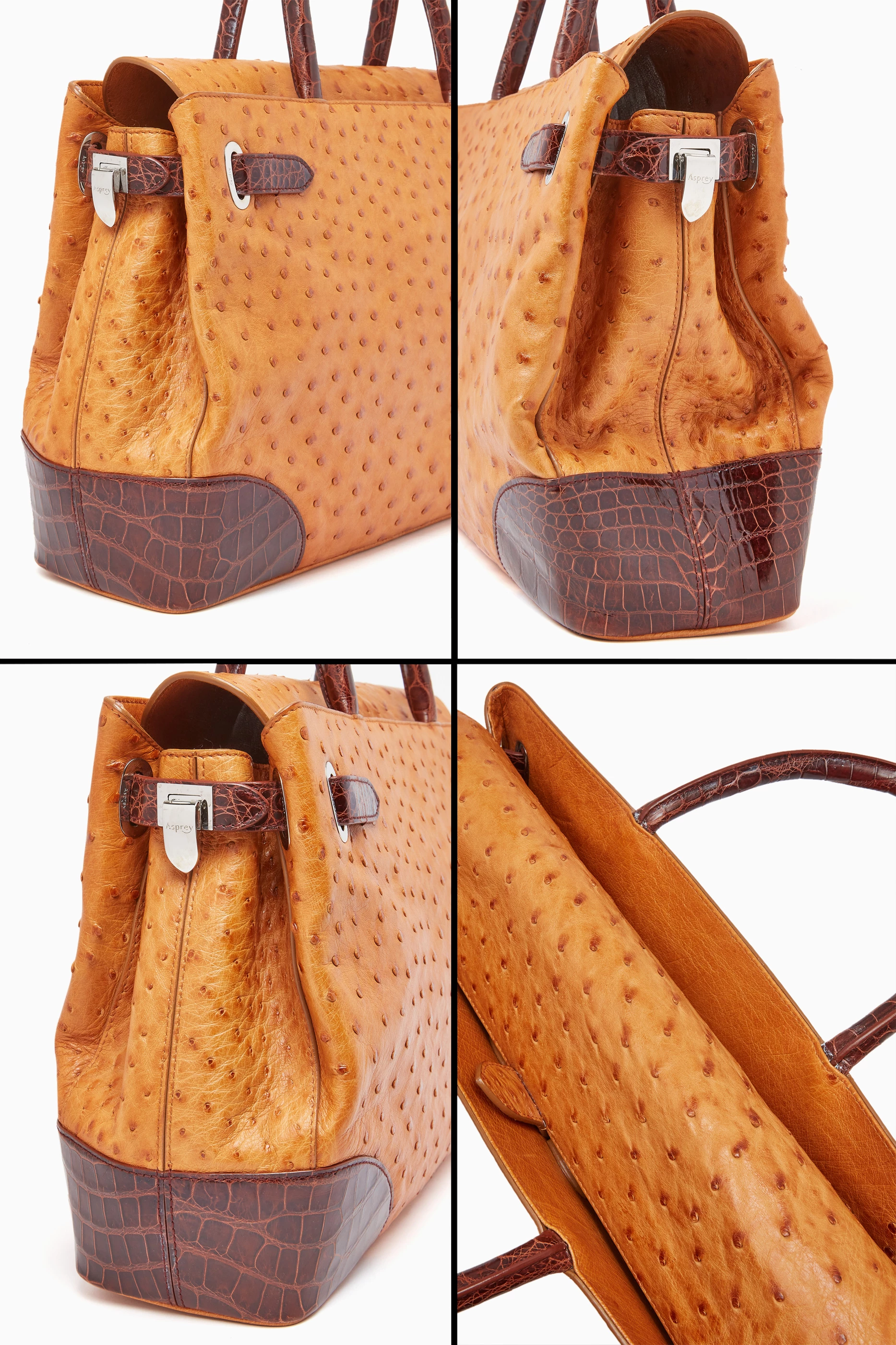 Ostrich leather bag price sale