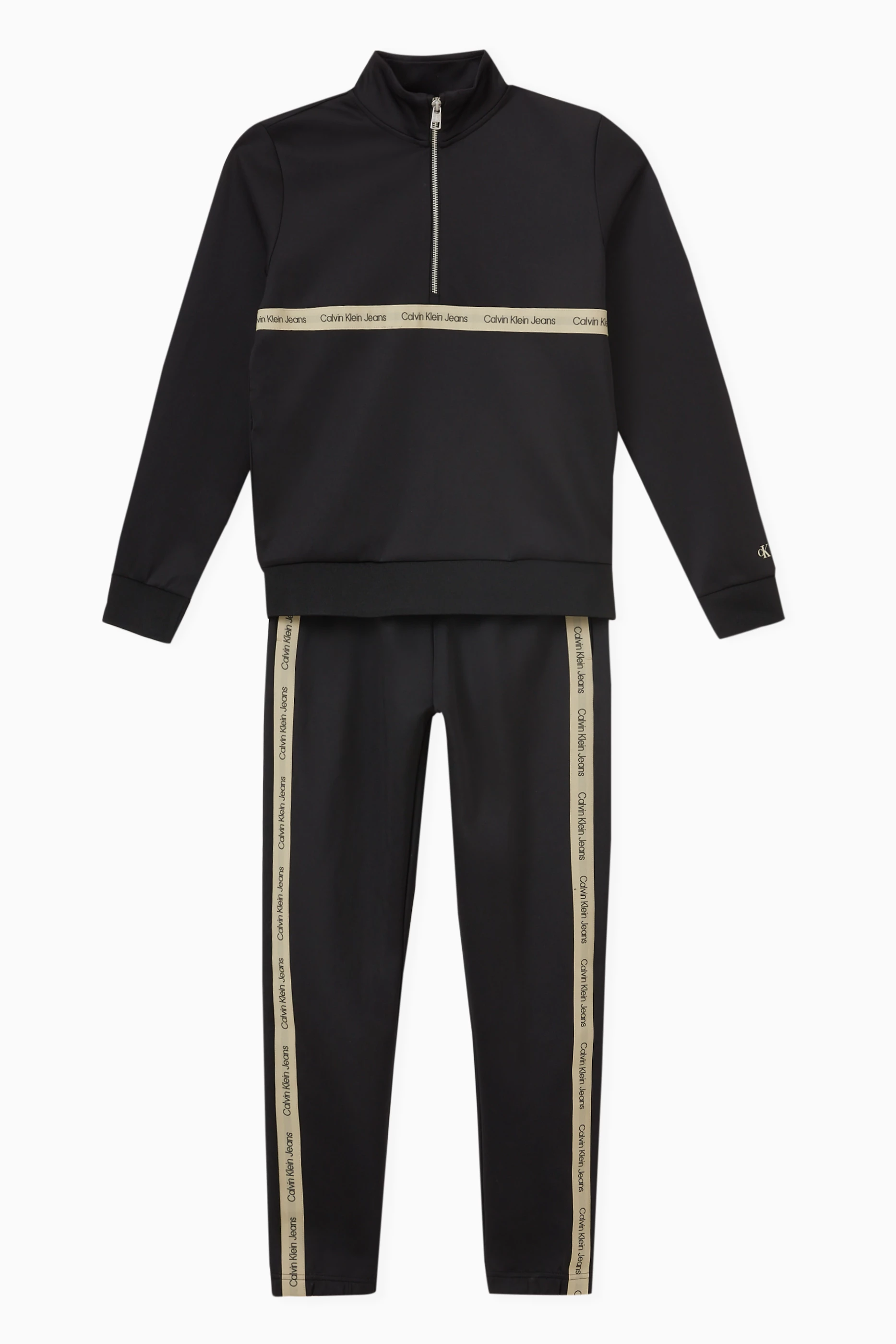 Buy Calvin Klein Black Logo Tracksuit for Girls in UAE Ounass