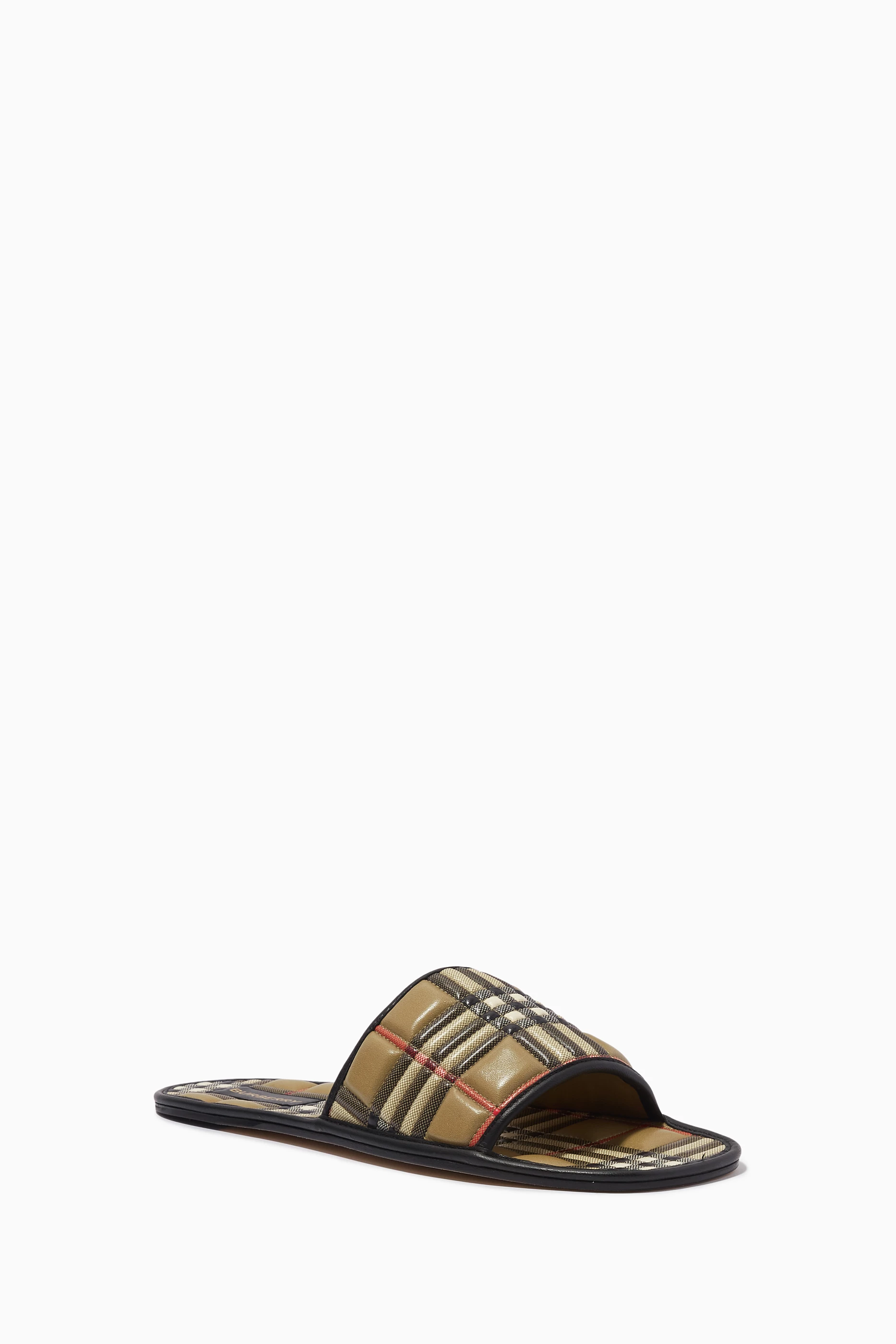 Burberry vintage store check slides