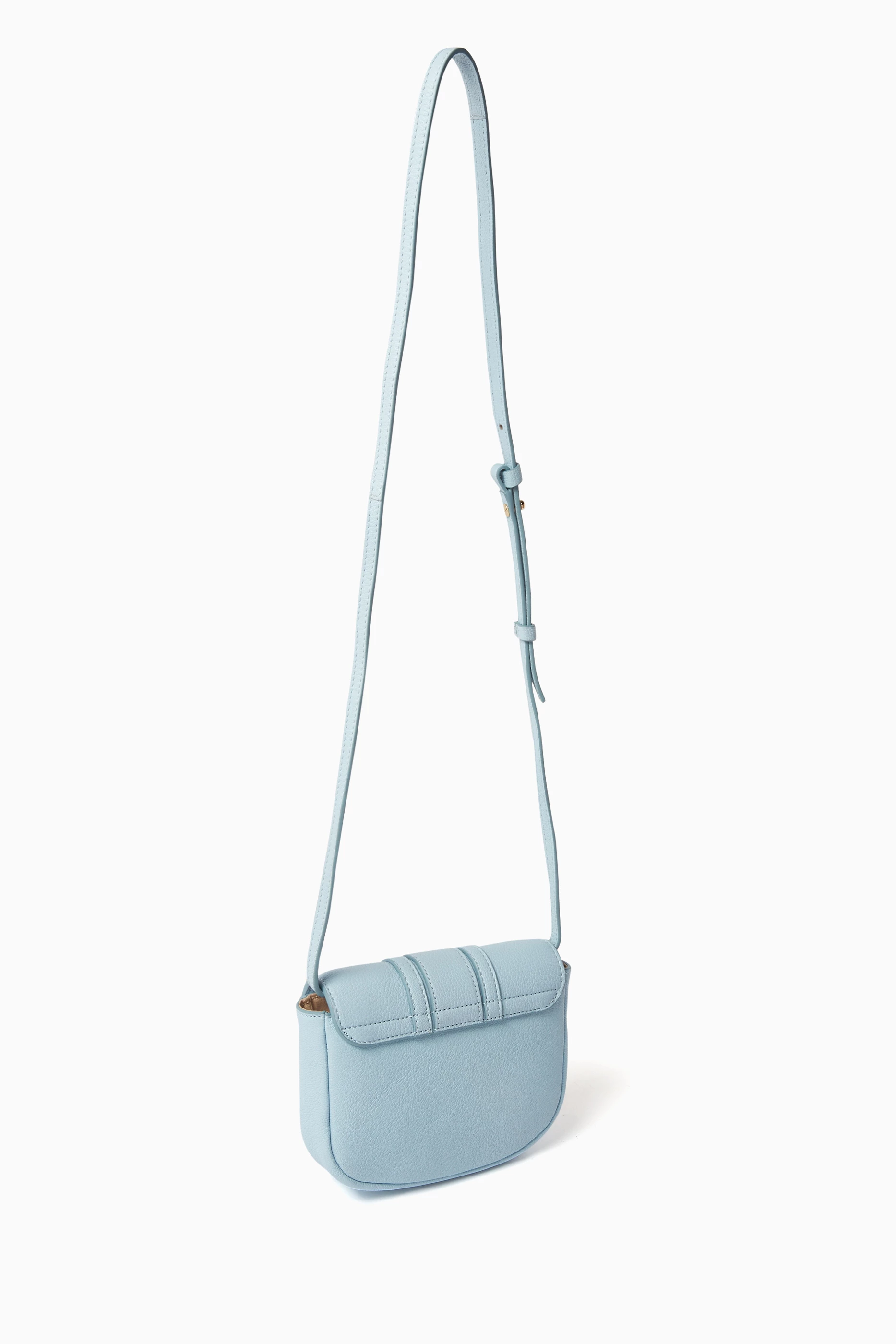 Buy See By Chlo Blue Mini Hana Crossbody Bag in Leather for Women