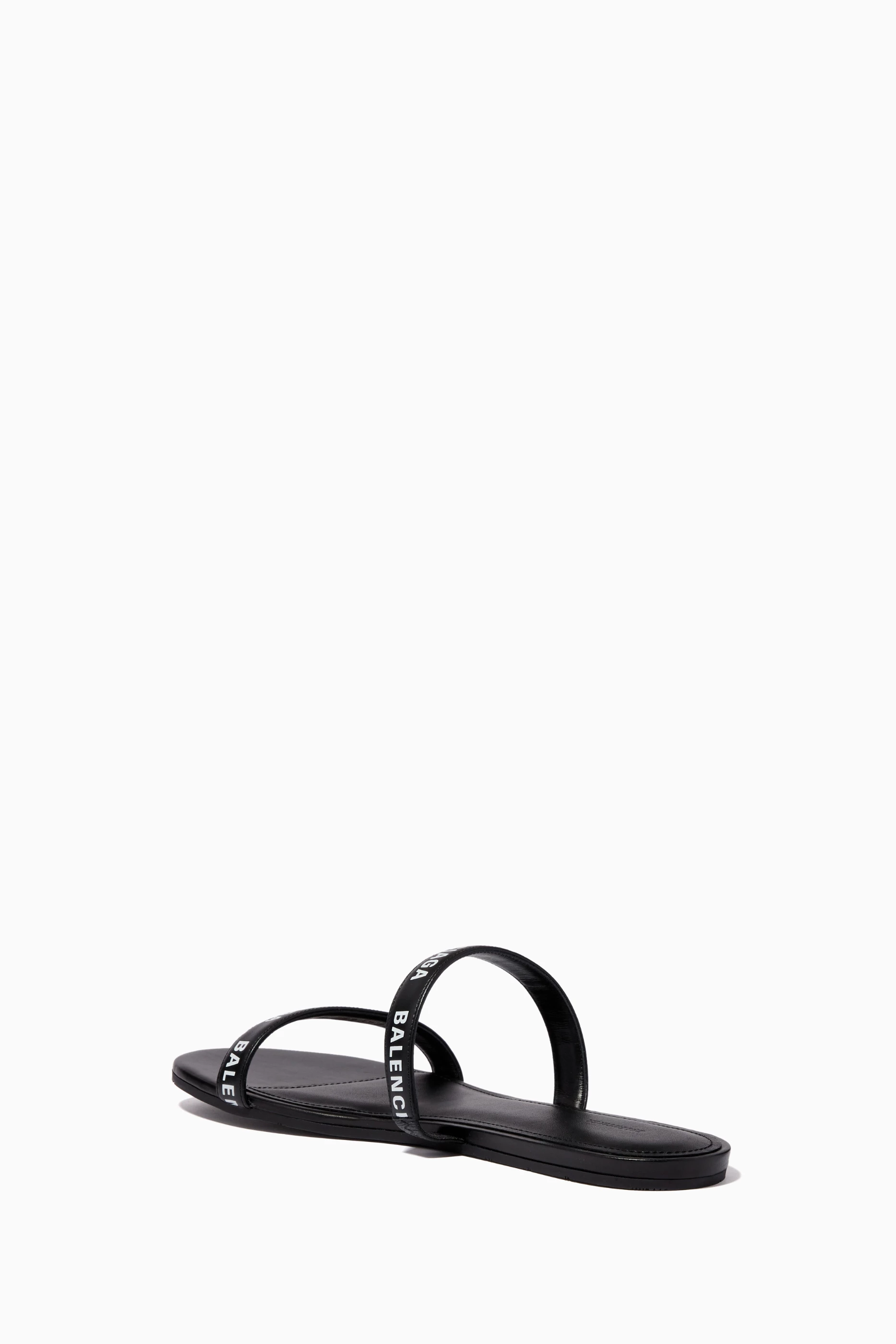 Balenciaga round flat hotsell sandals