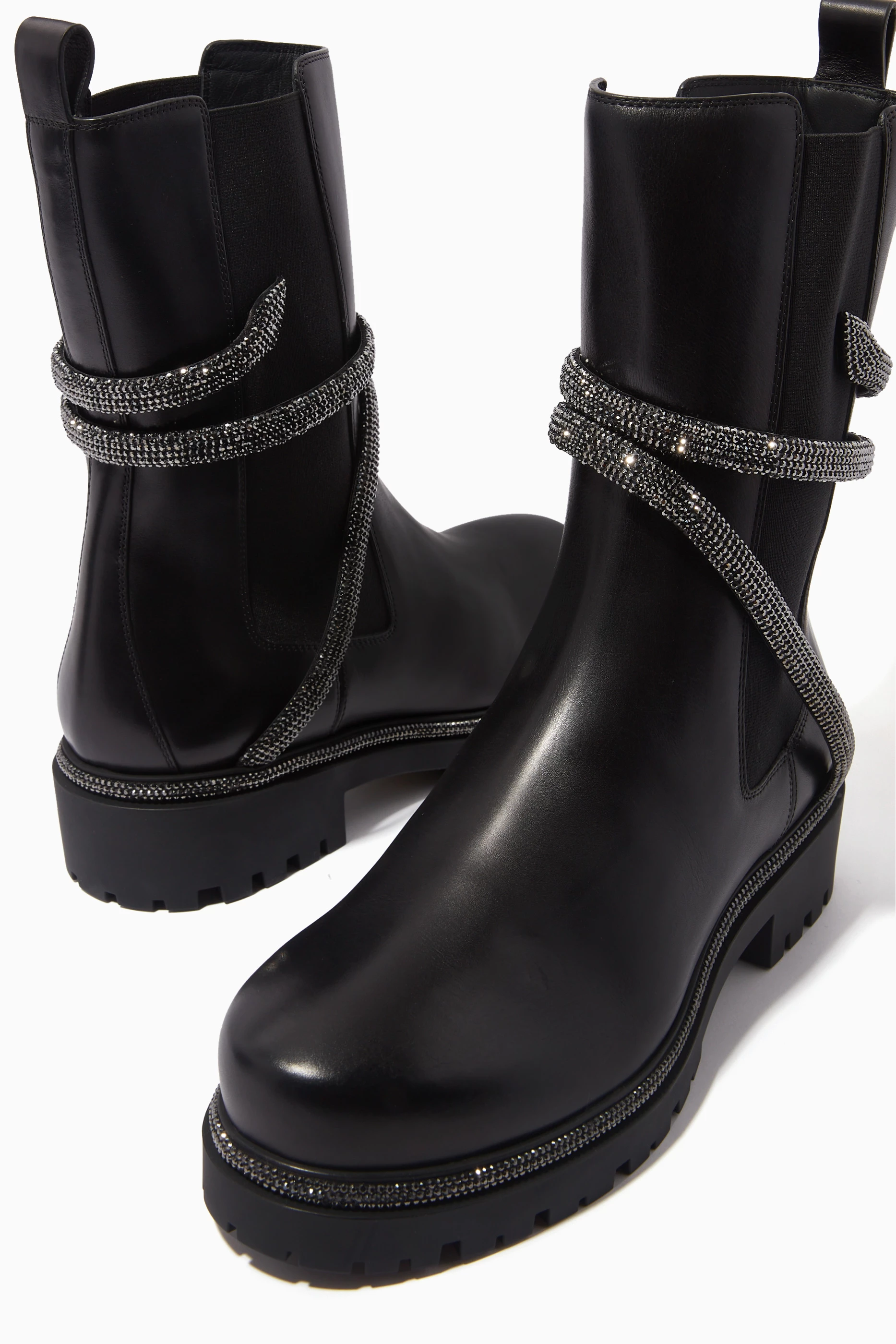 Rene caovilla combat boots clearance