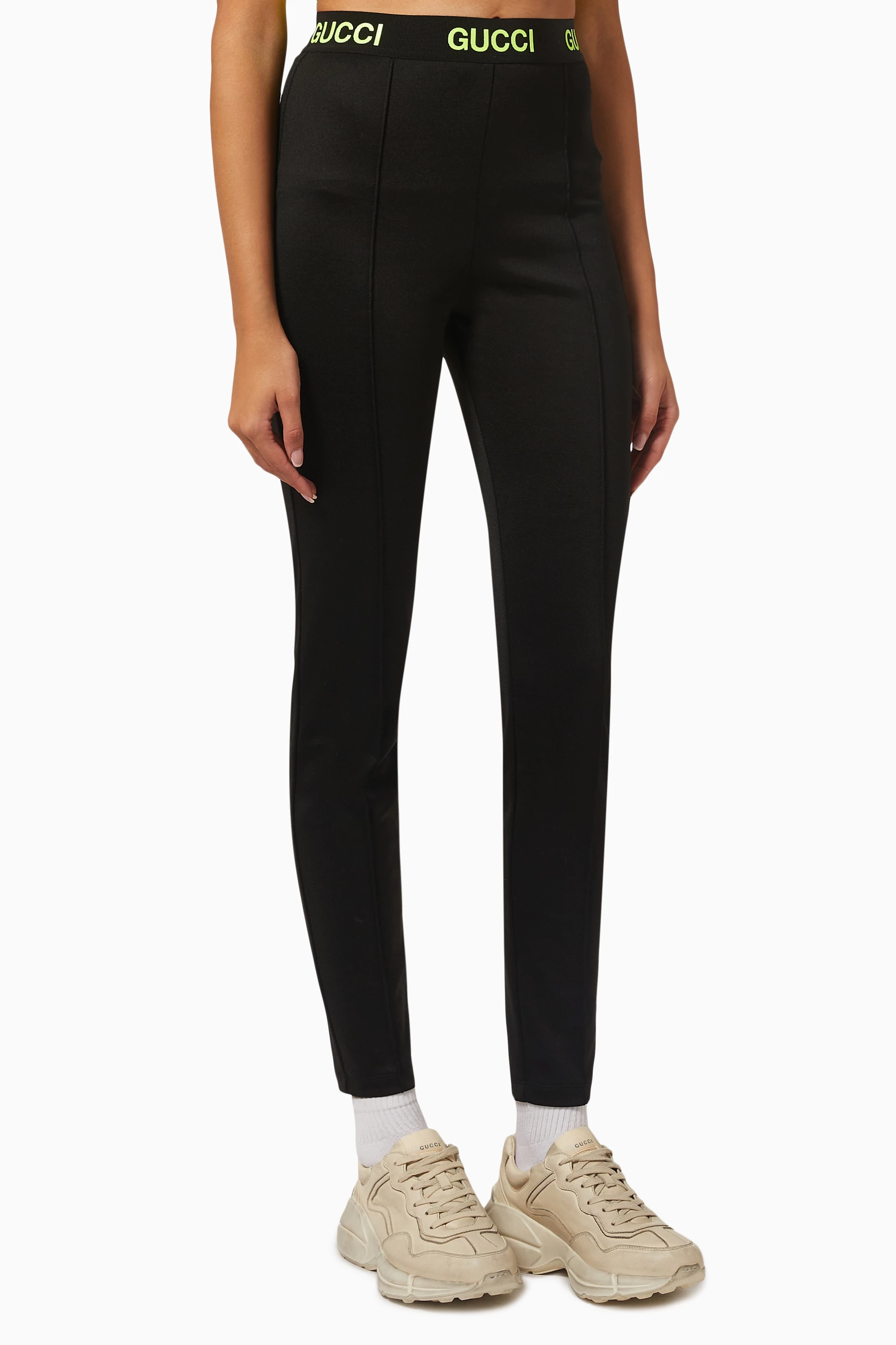 Buy Gucci Black High-rise Leggings in Technical Jersey for Women in UAE |  Ounass