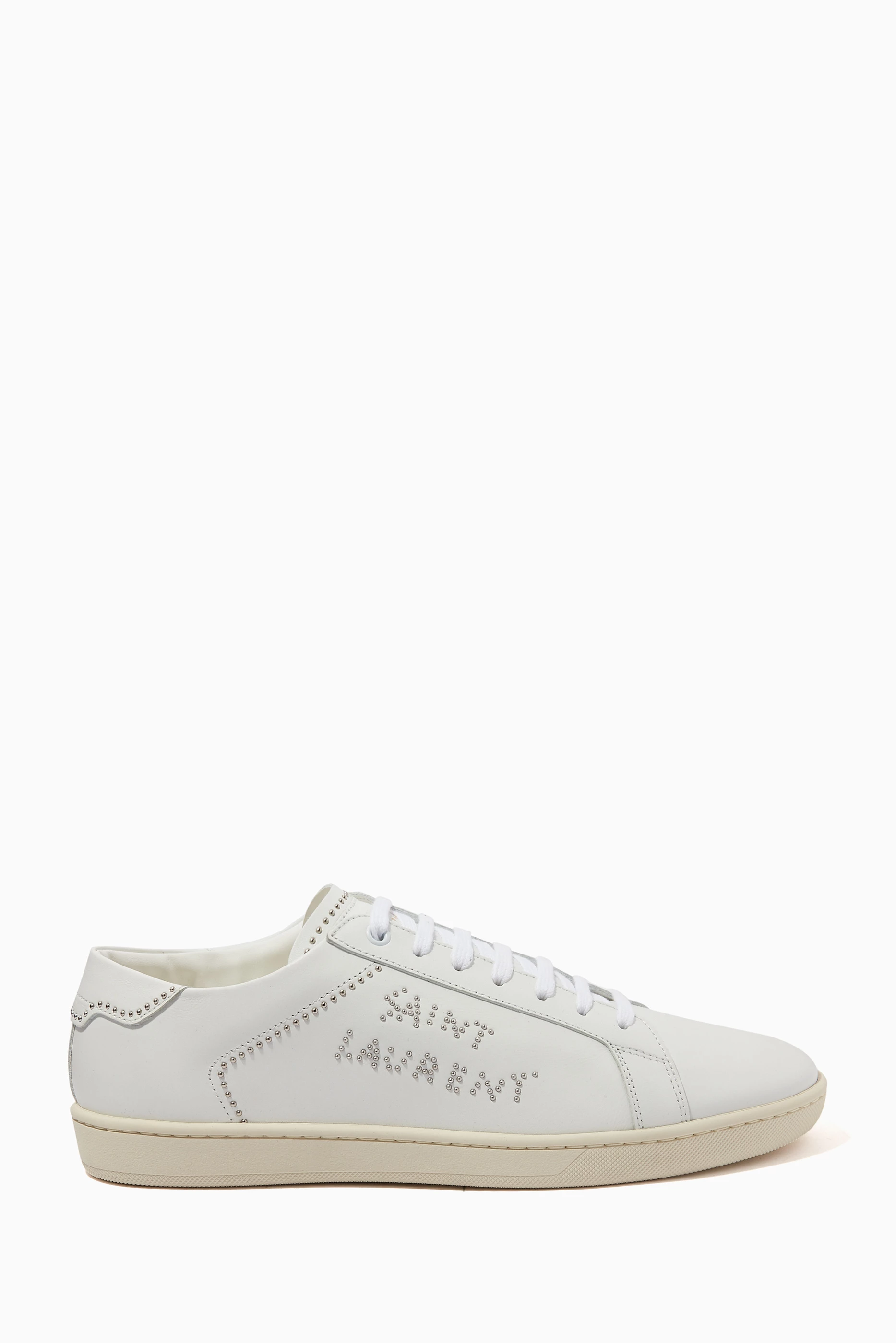 Stavning Marquee nåde Buy SAINT LAURENT White SL/08 Low-top Sneakers in Smooth Leather for MEN in  UAE | Ounass