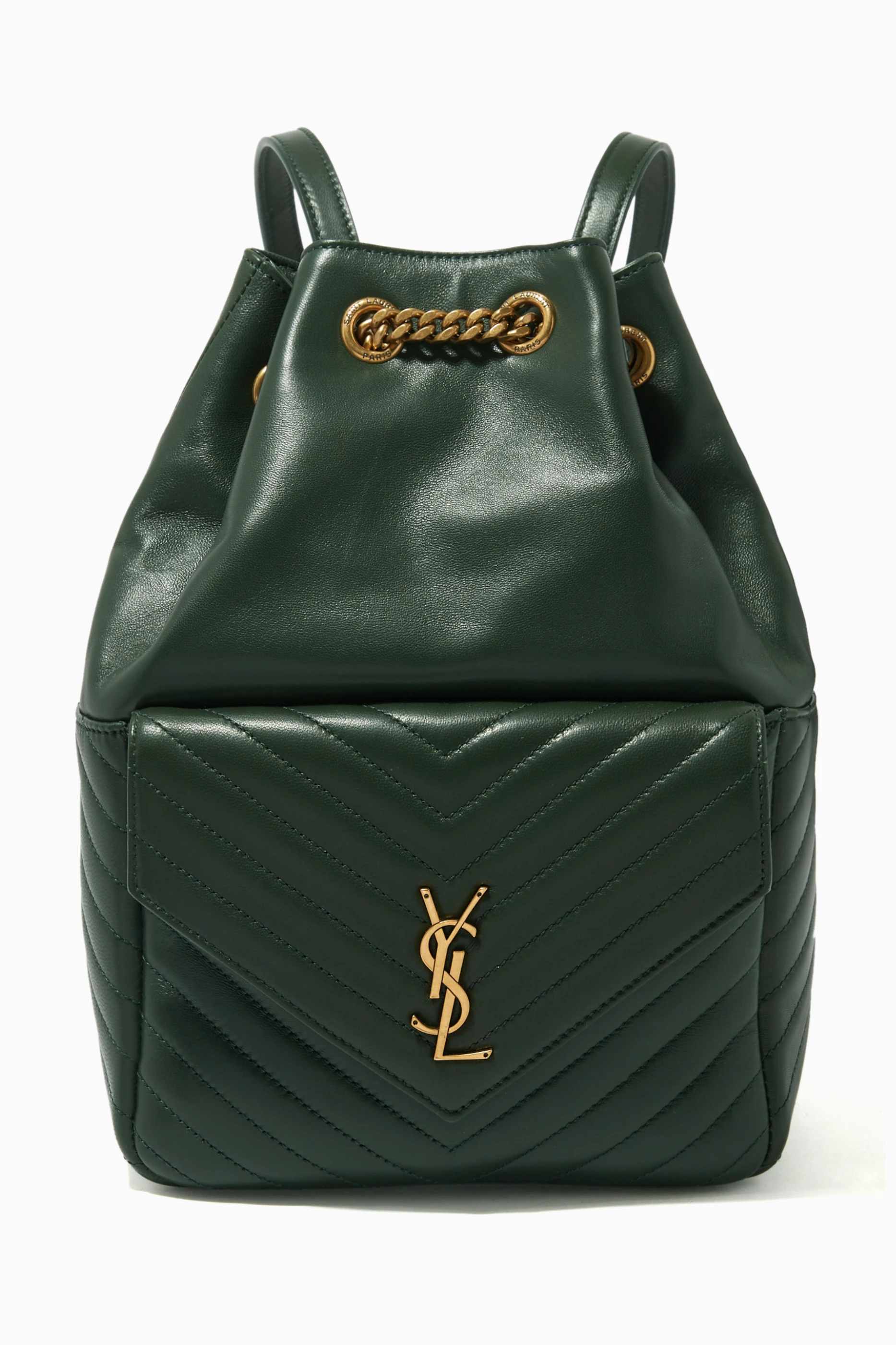 Saint Laurent Joe Quilted Lambskin Ysl Backpack Bag