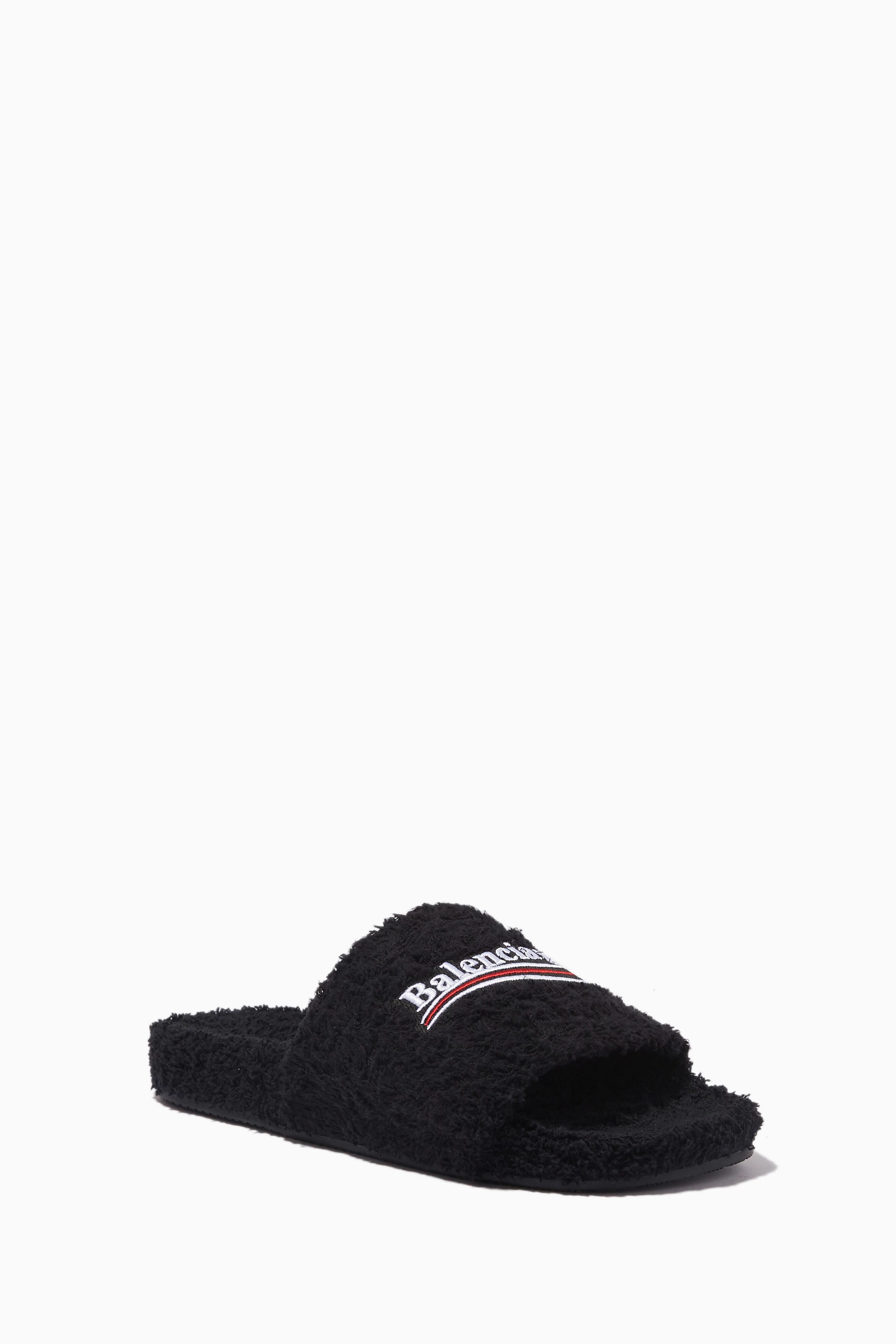 Balenciaga faux fur slides clearance