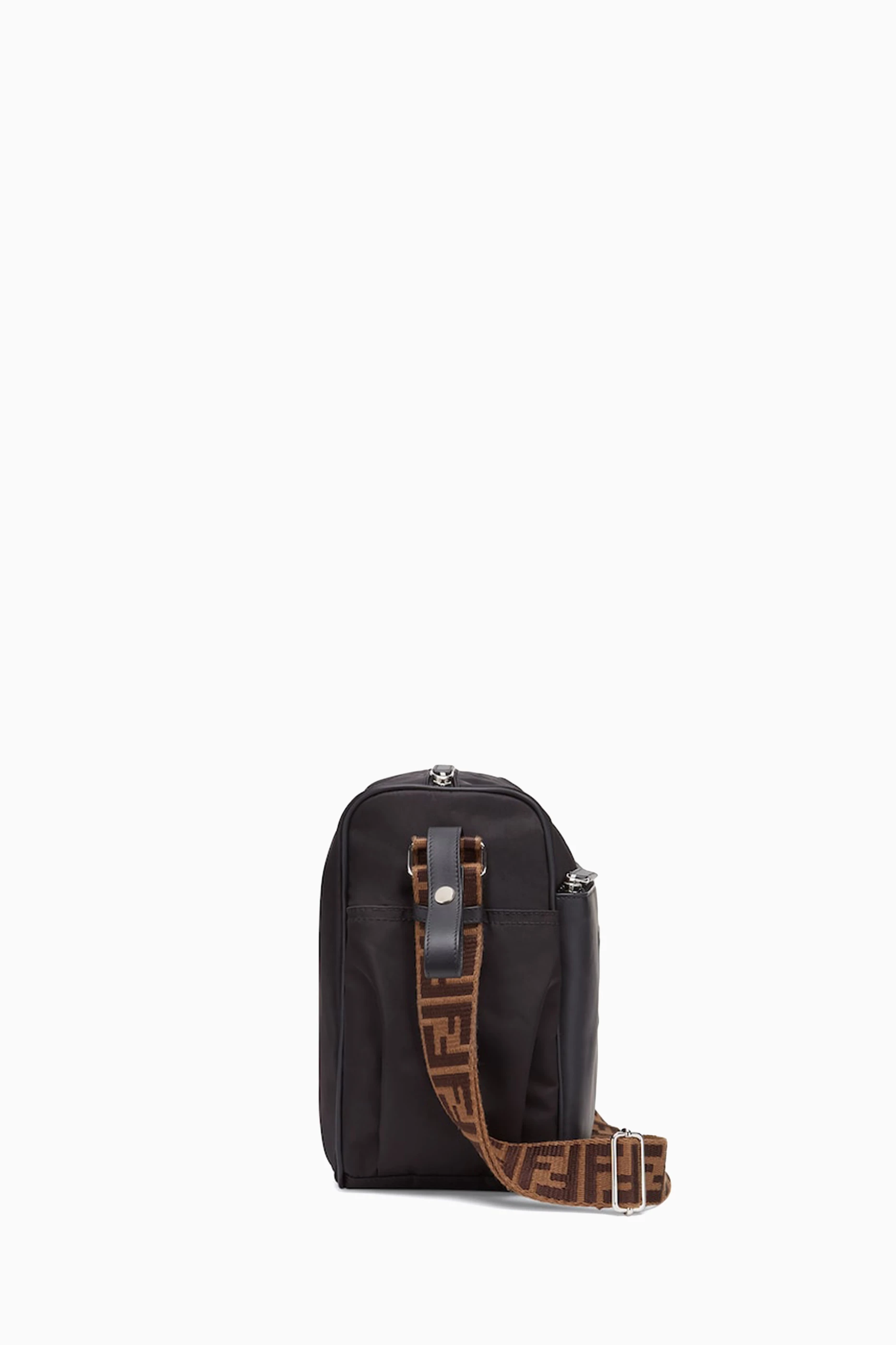 Buy Fendi Black Fendi Logo Diaper Bag in Leather Nylon for Baby