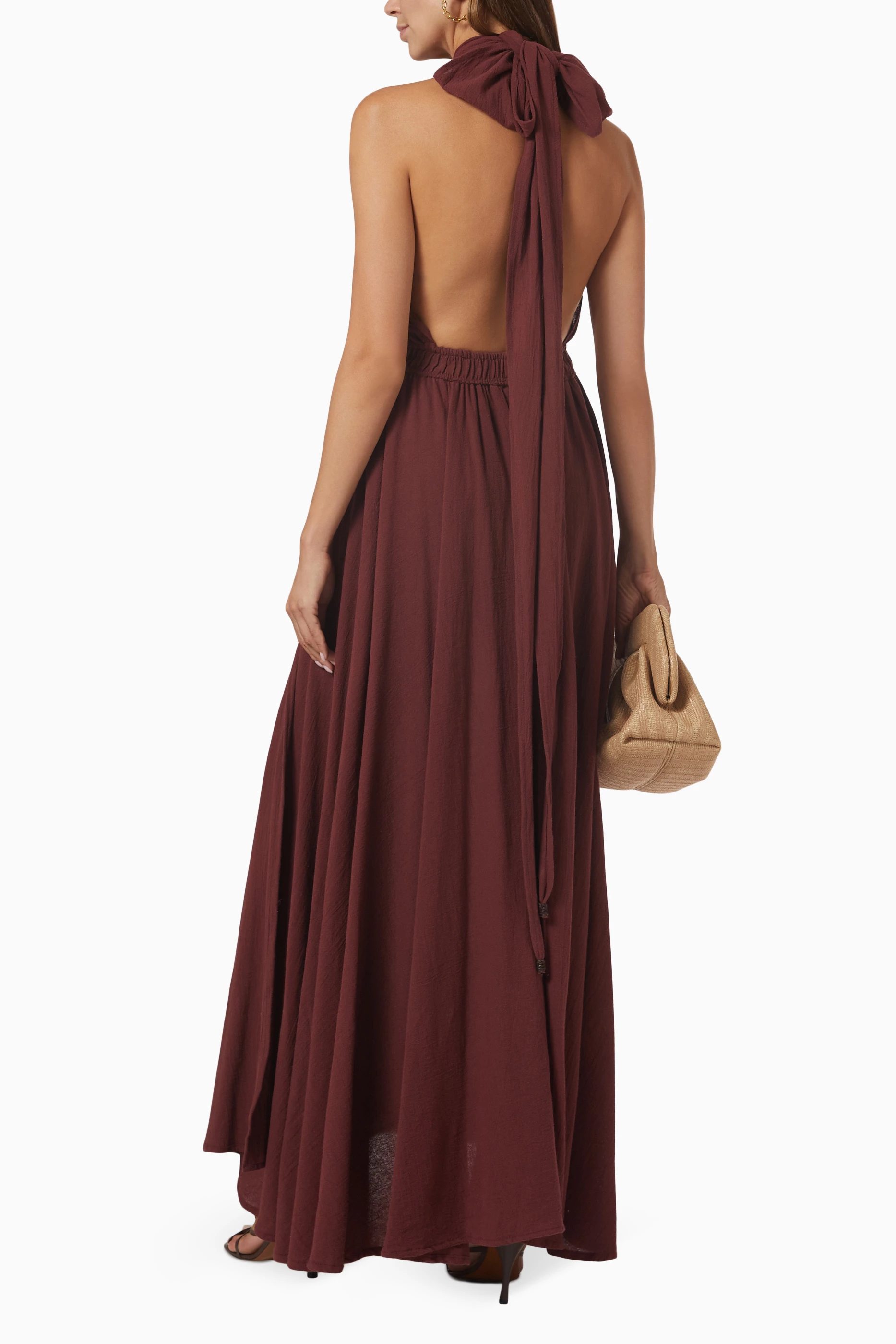 Maxi burgundy dress new arrivals